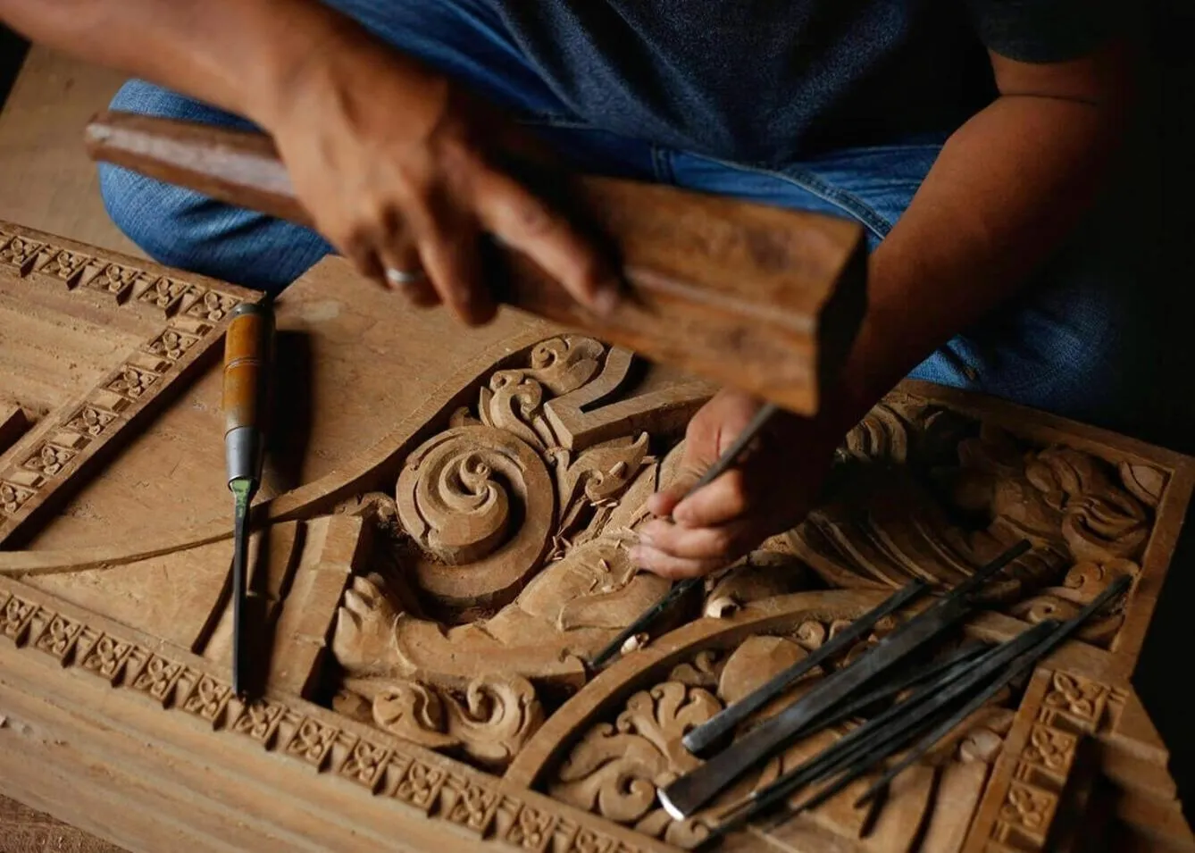 Decorative detail in Central Courtyard Thamel - Heritage Hötel & Artisan Café