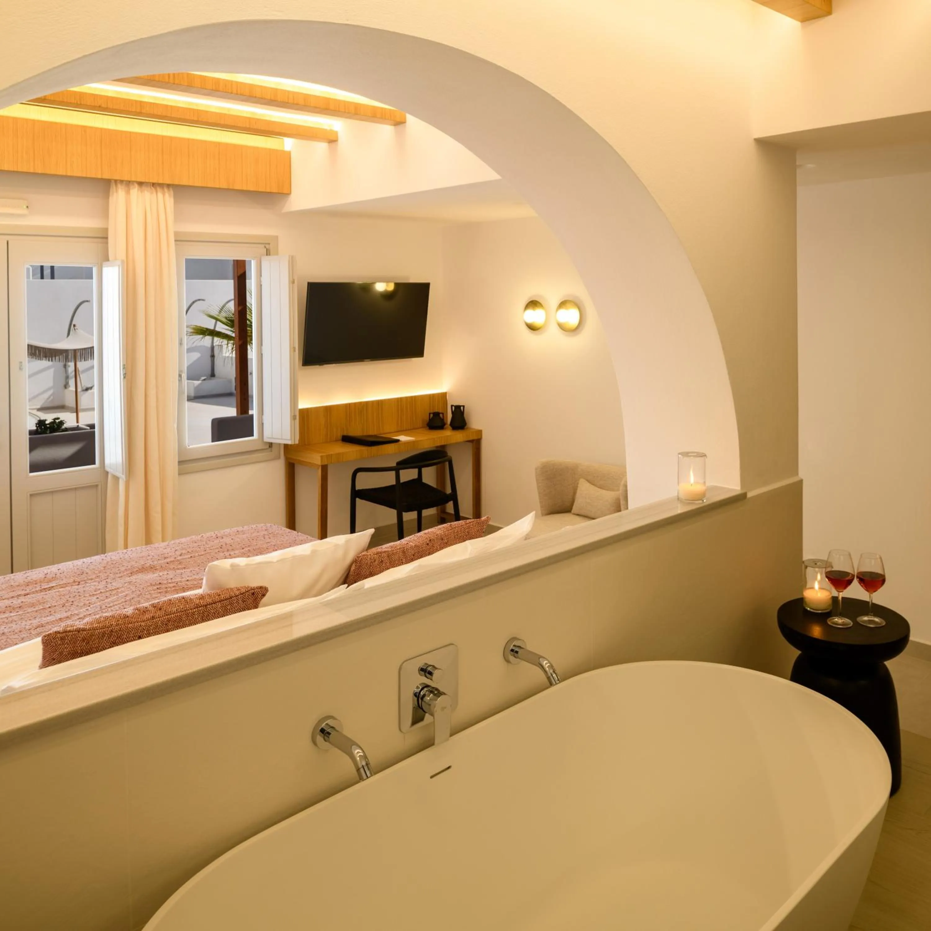 Bed in Safrani Suites