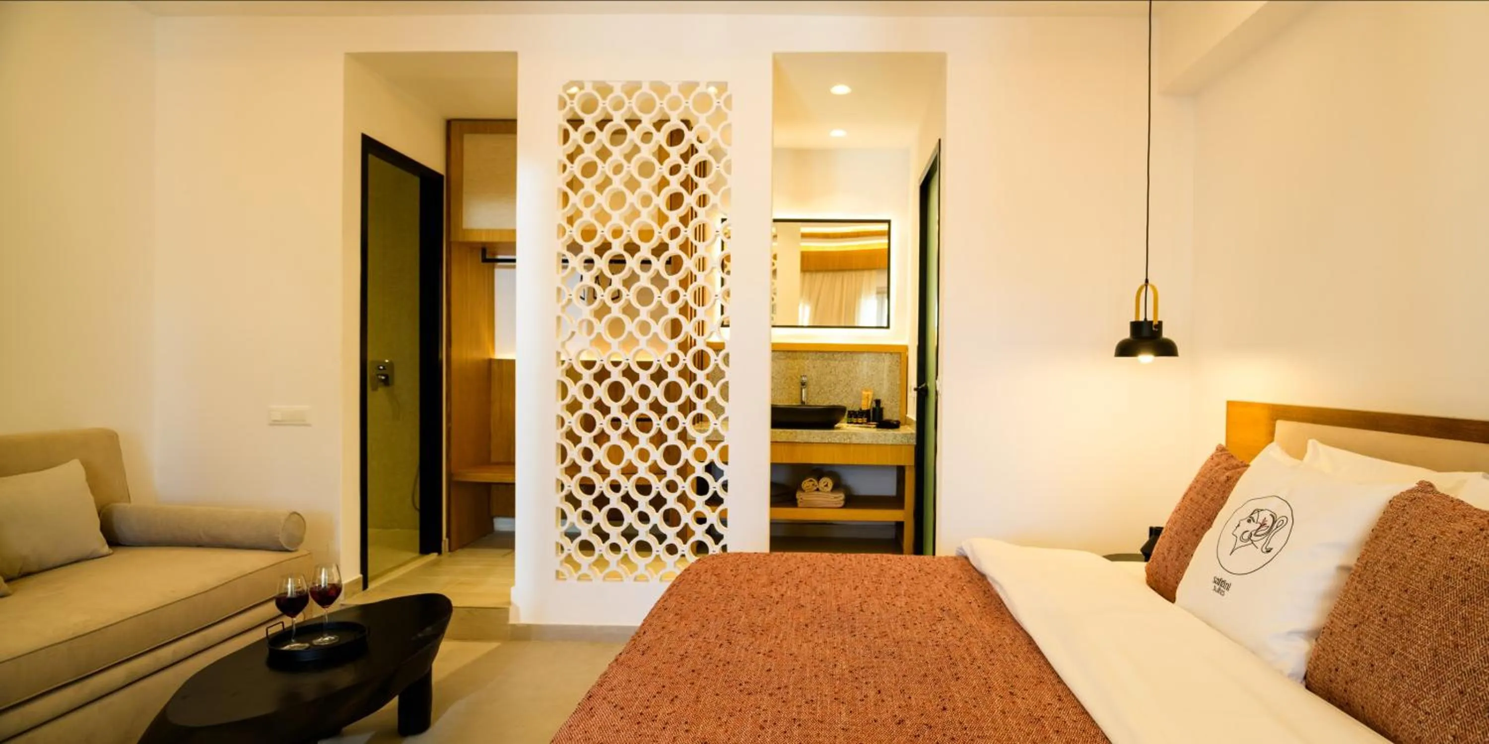 Bed in Safrani Suites