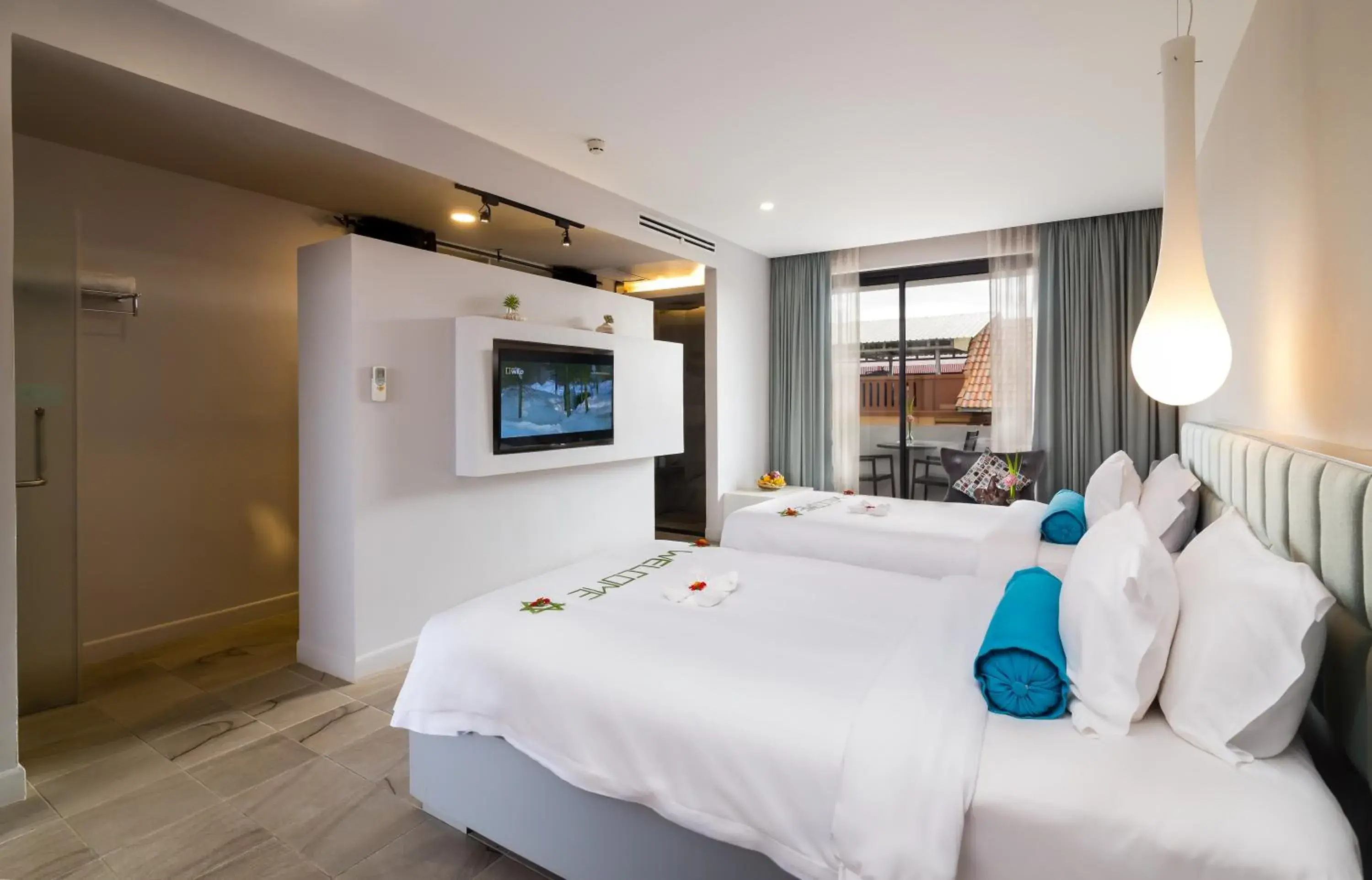 Superior Twin Room with City View in Damrei Angkor Hotel Superior Twin Room with City View in Damrei Angkor Hotel