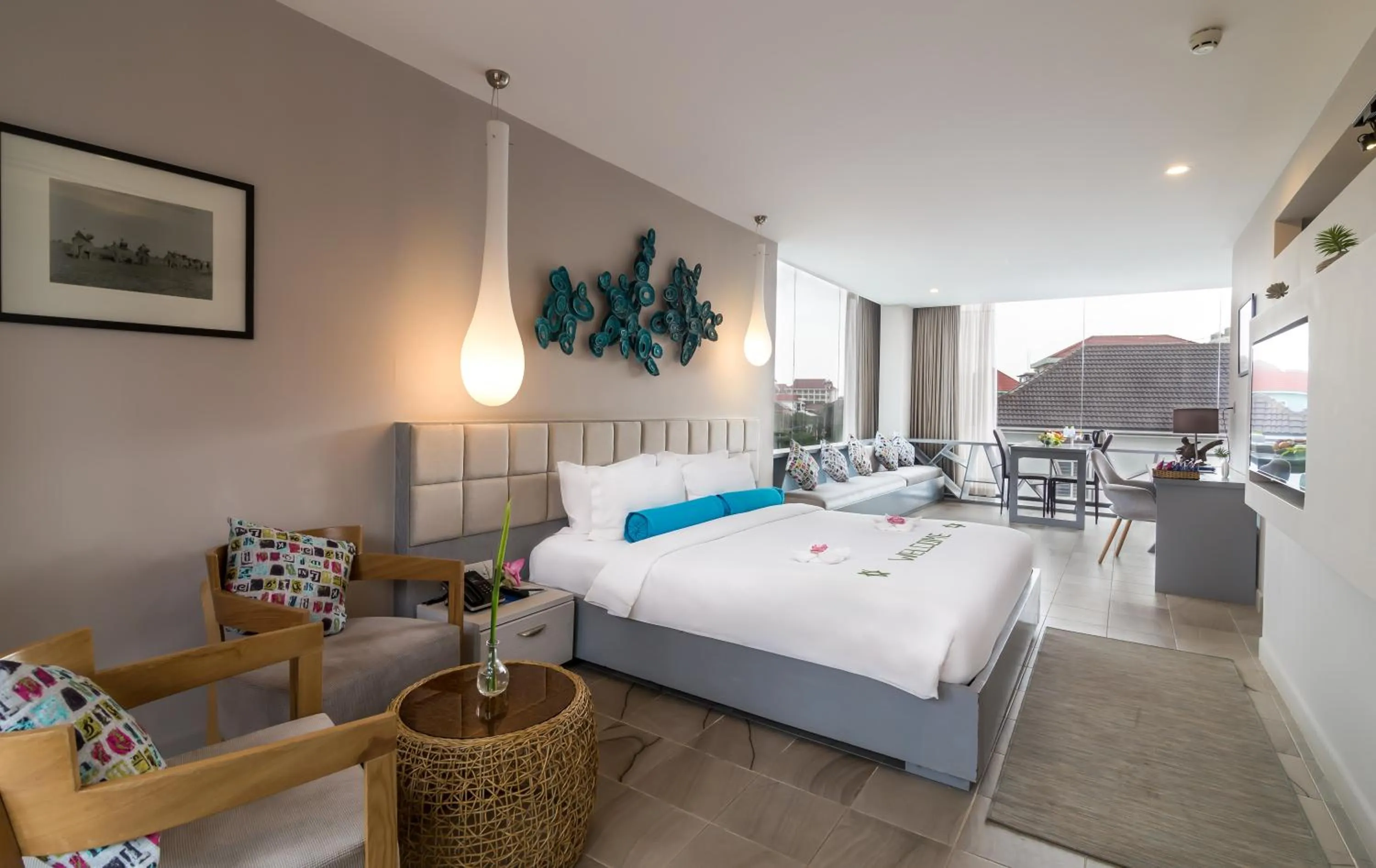 Photo of the whole room, Bed in Damrei Angkor Hotel