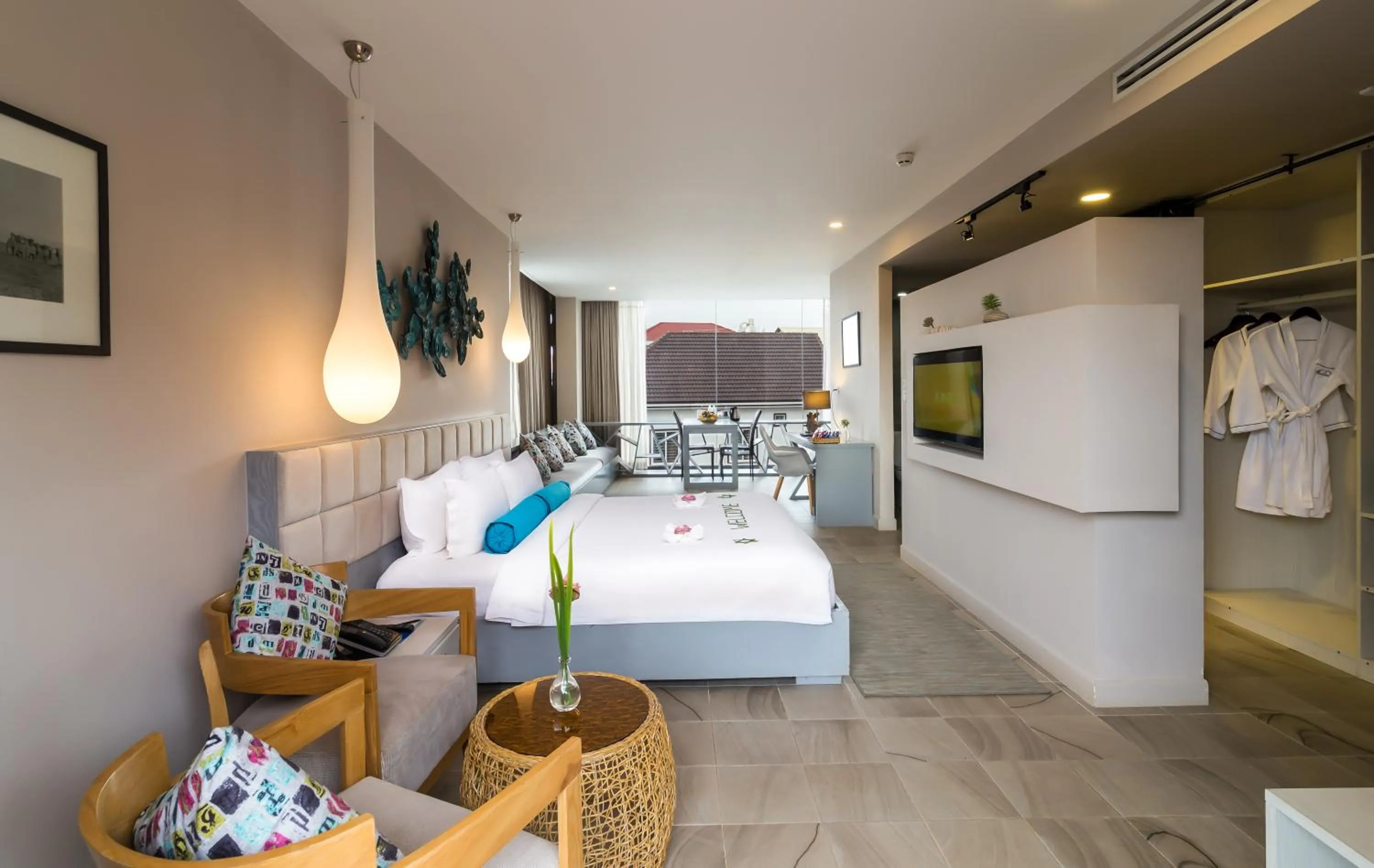 Photo of the whole room, Bed in Damrei Angkor Hotel