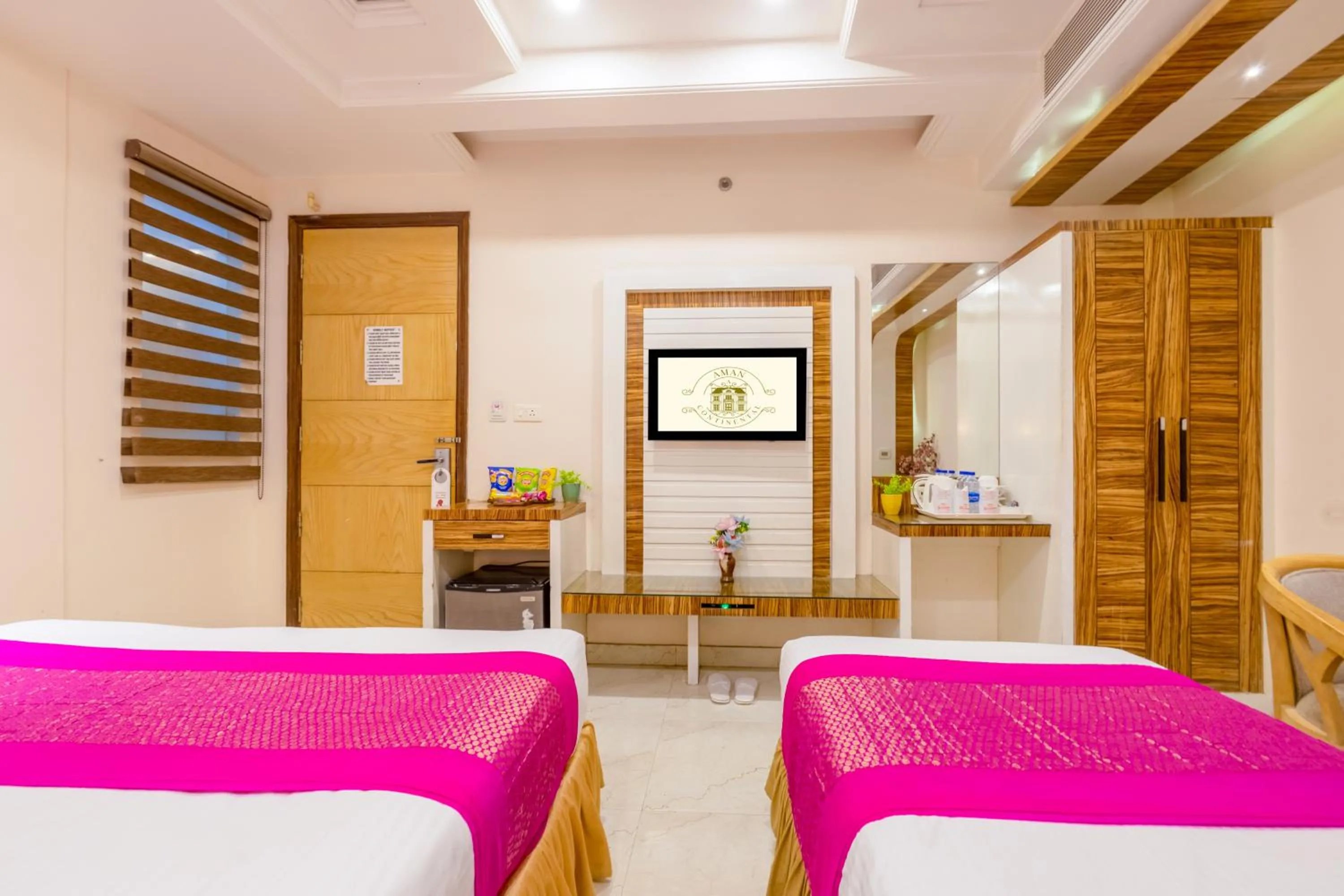 TV and multimedia, Bed in Aman Continental With Restaurant - 5Mins from Connaught Place ,Railway Station & Metro