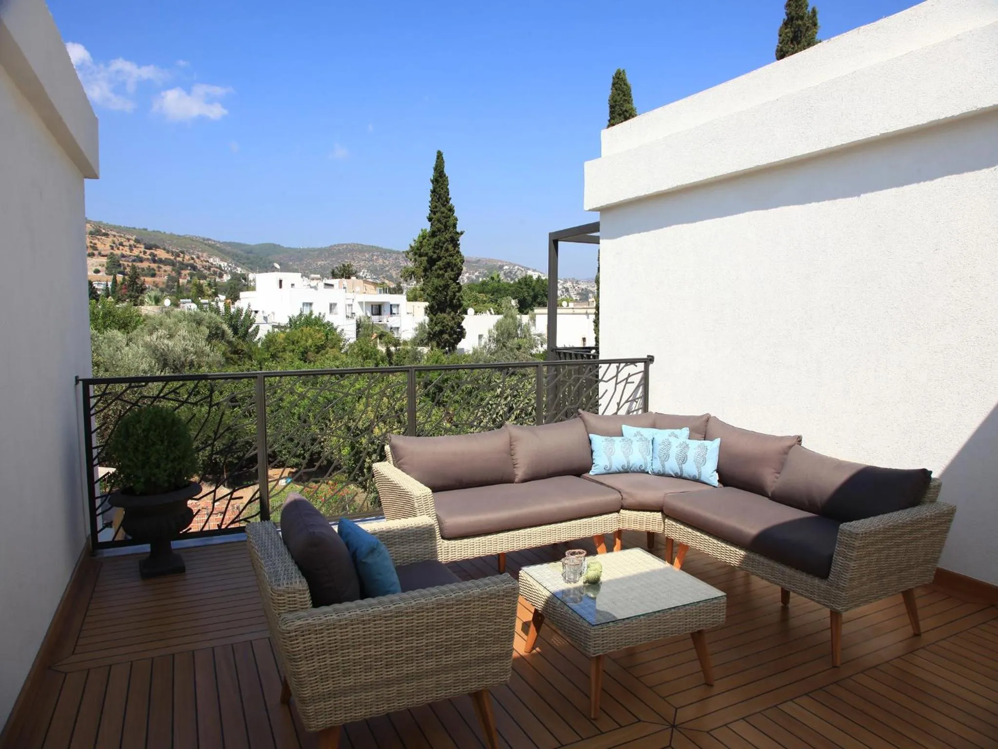 City view, Balcony/Terrace in Eskiceshme Bodrum Marina