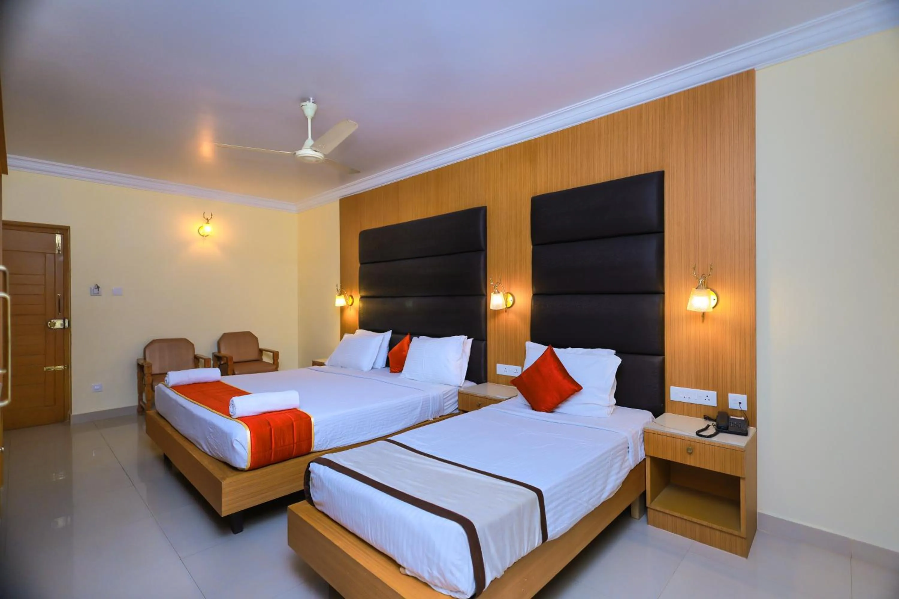 Bed in Hotel Sangam