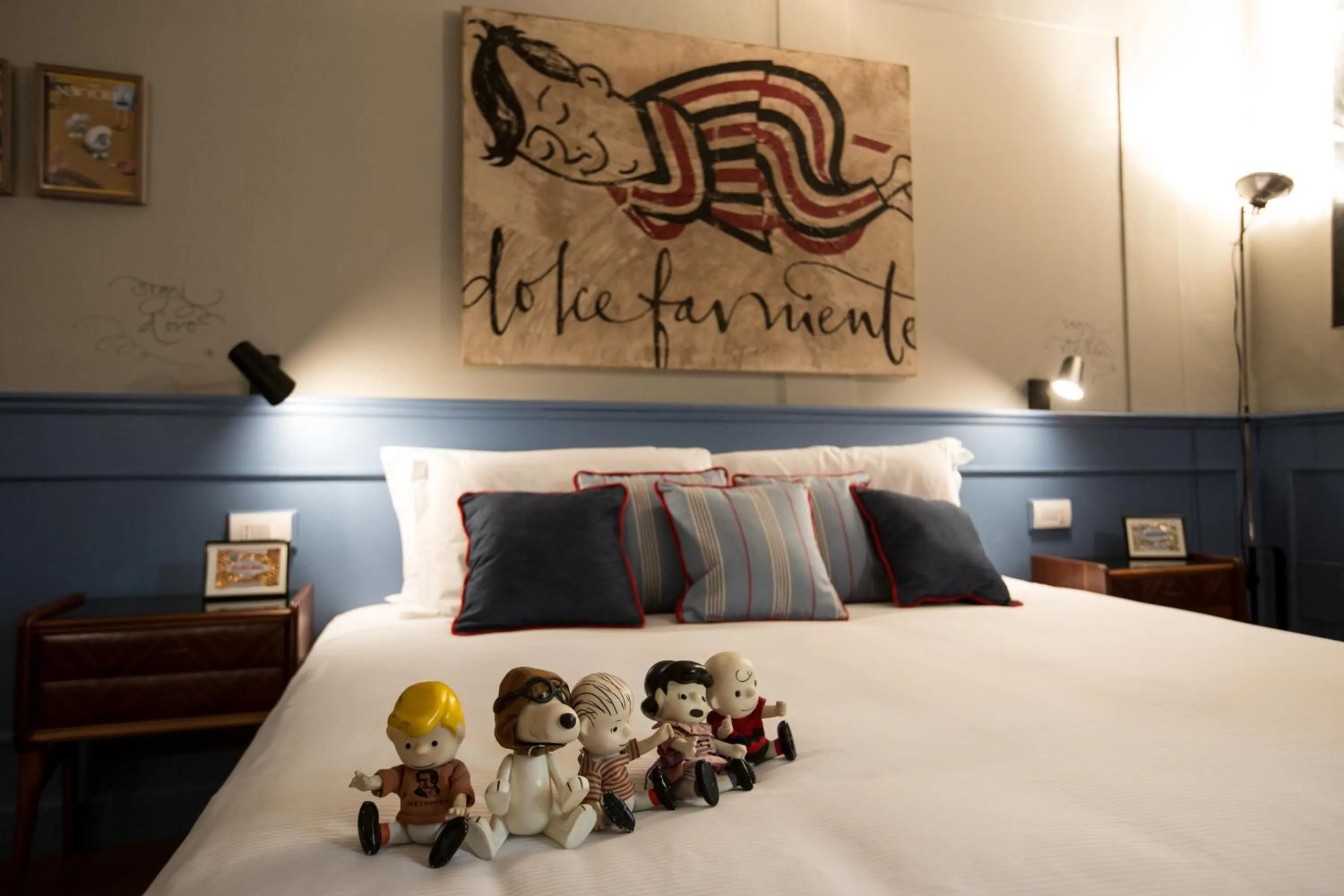 Decorative detail, Bed in AdAstra Suites