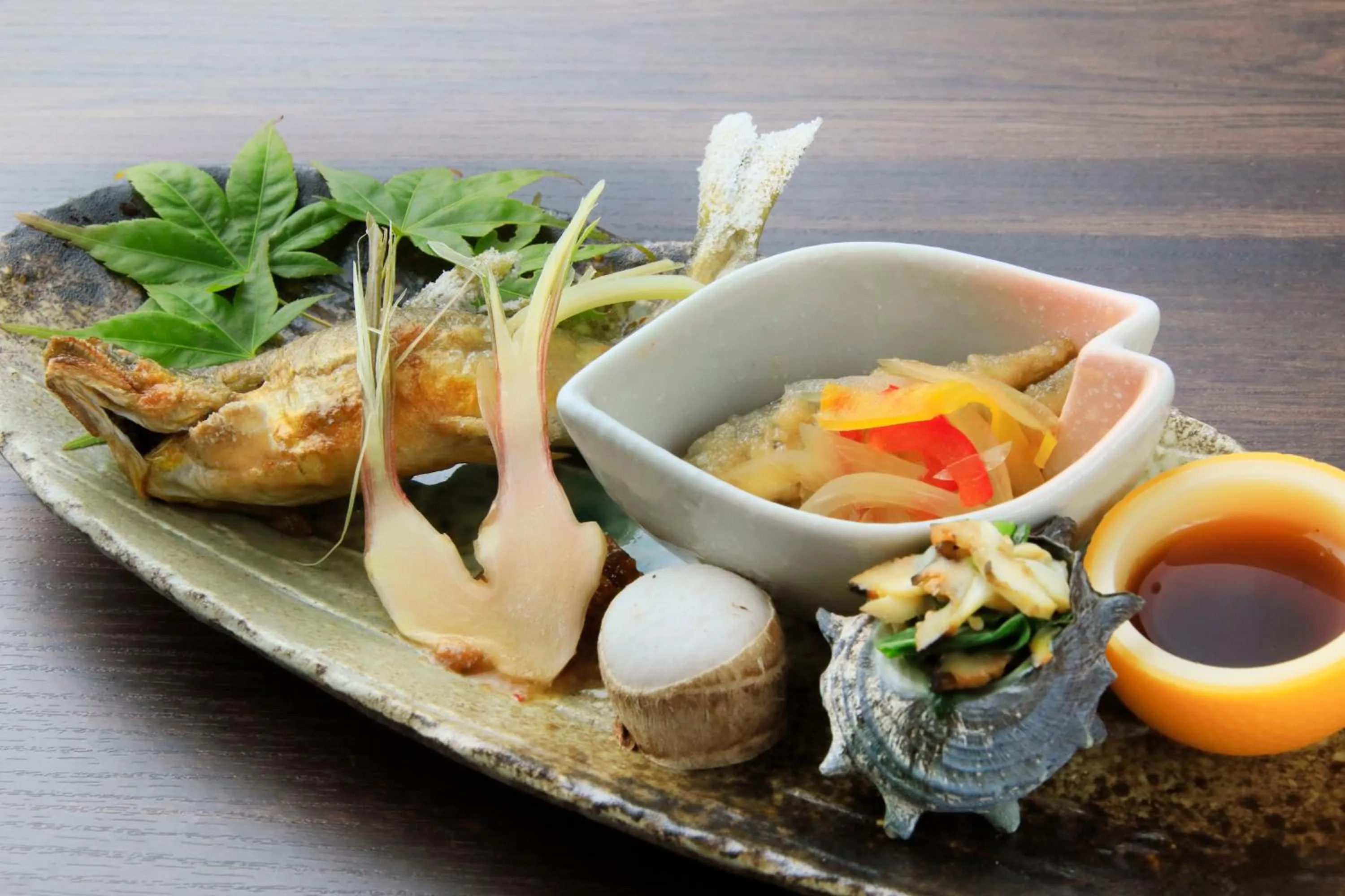 Dinner in Izu Ippeki Lake Lakeside Terrace