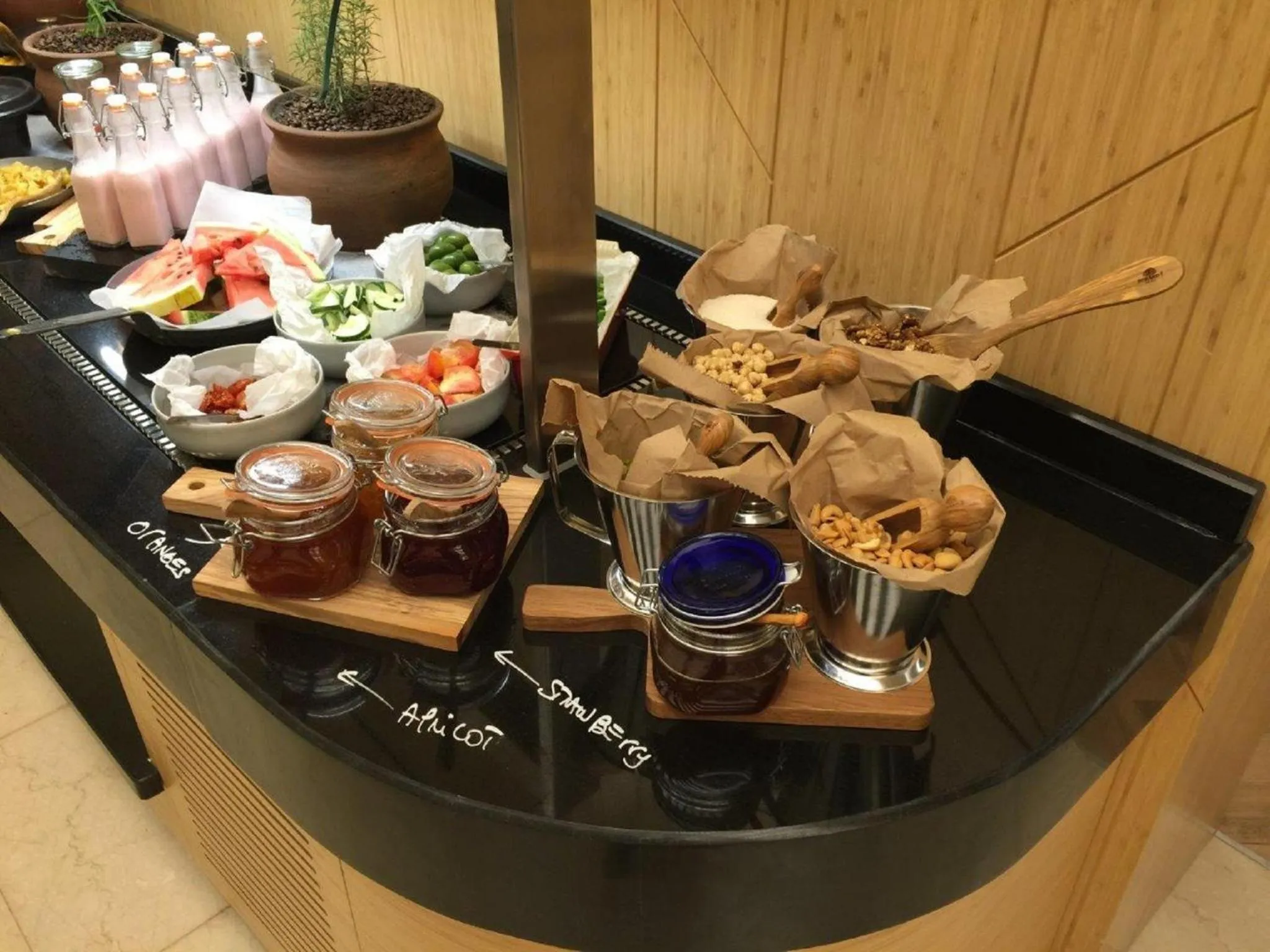 Buffet breakfast in Radisson Blu M'Bamou Palace Hotel, Brazzaville