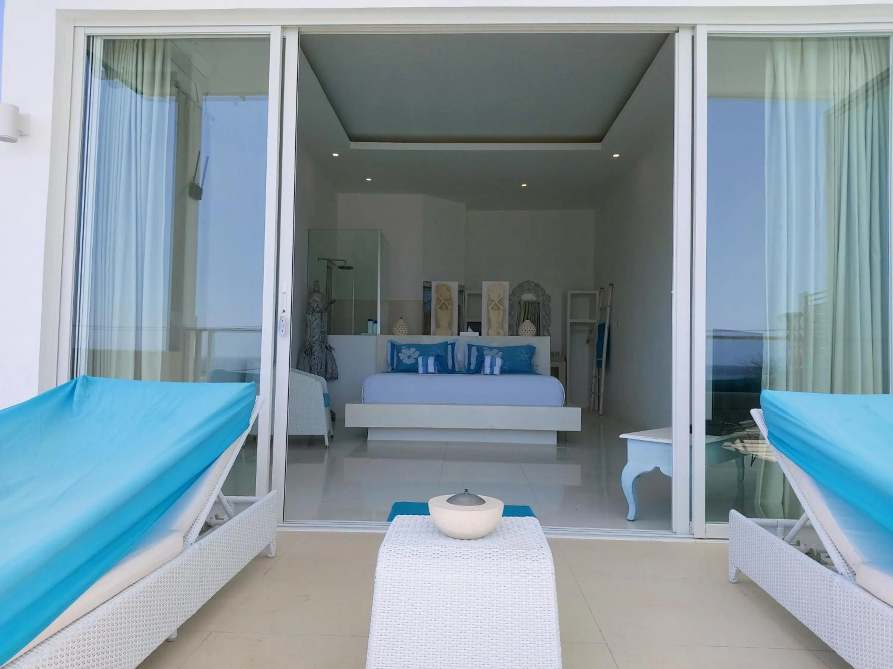 Patio, Bed in Villa Gili Bali Beach