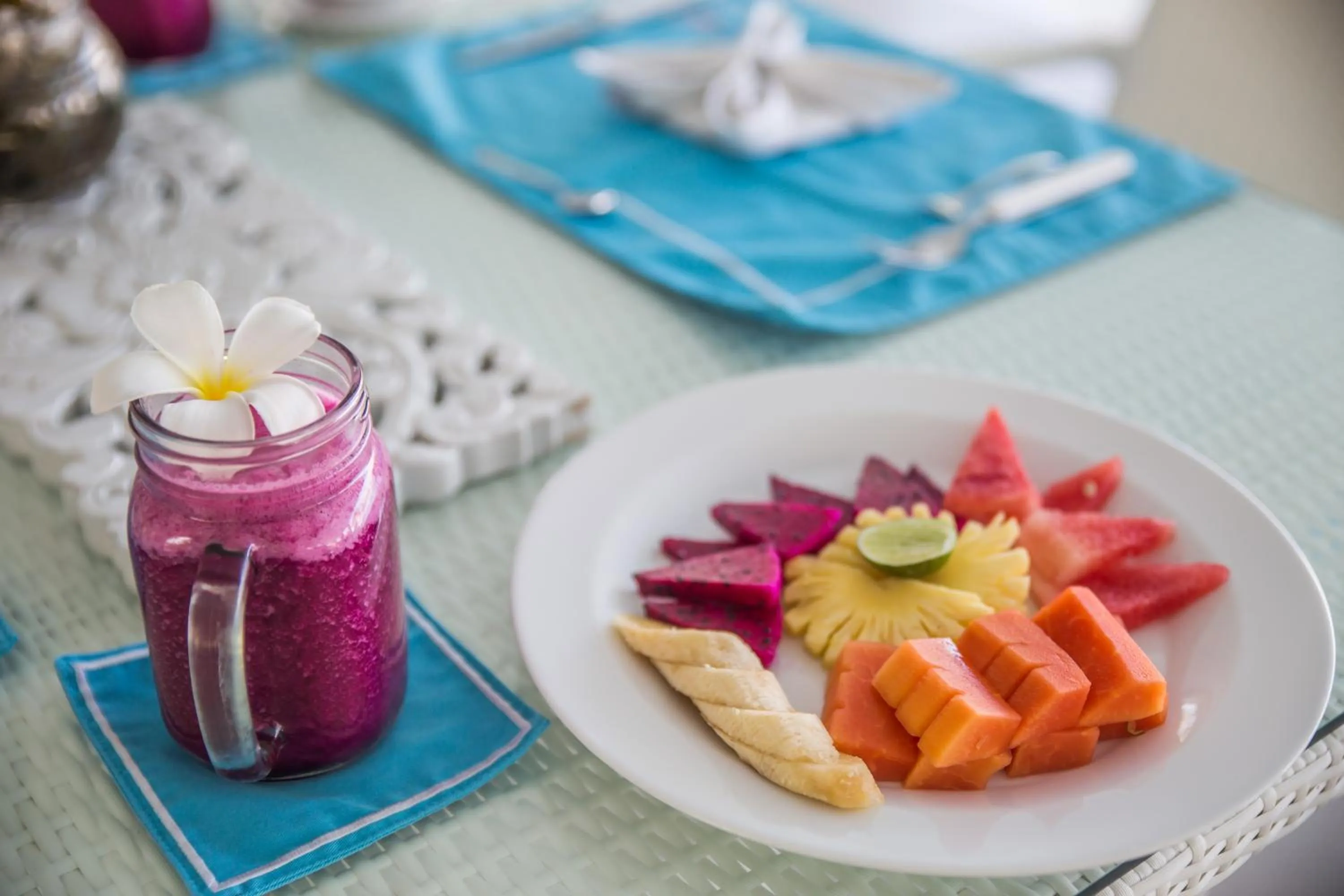 Continental breakfast in Villa Gili Bali Beach