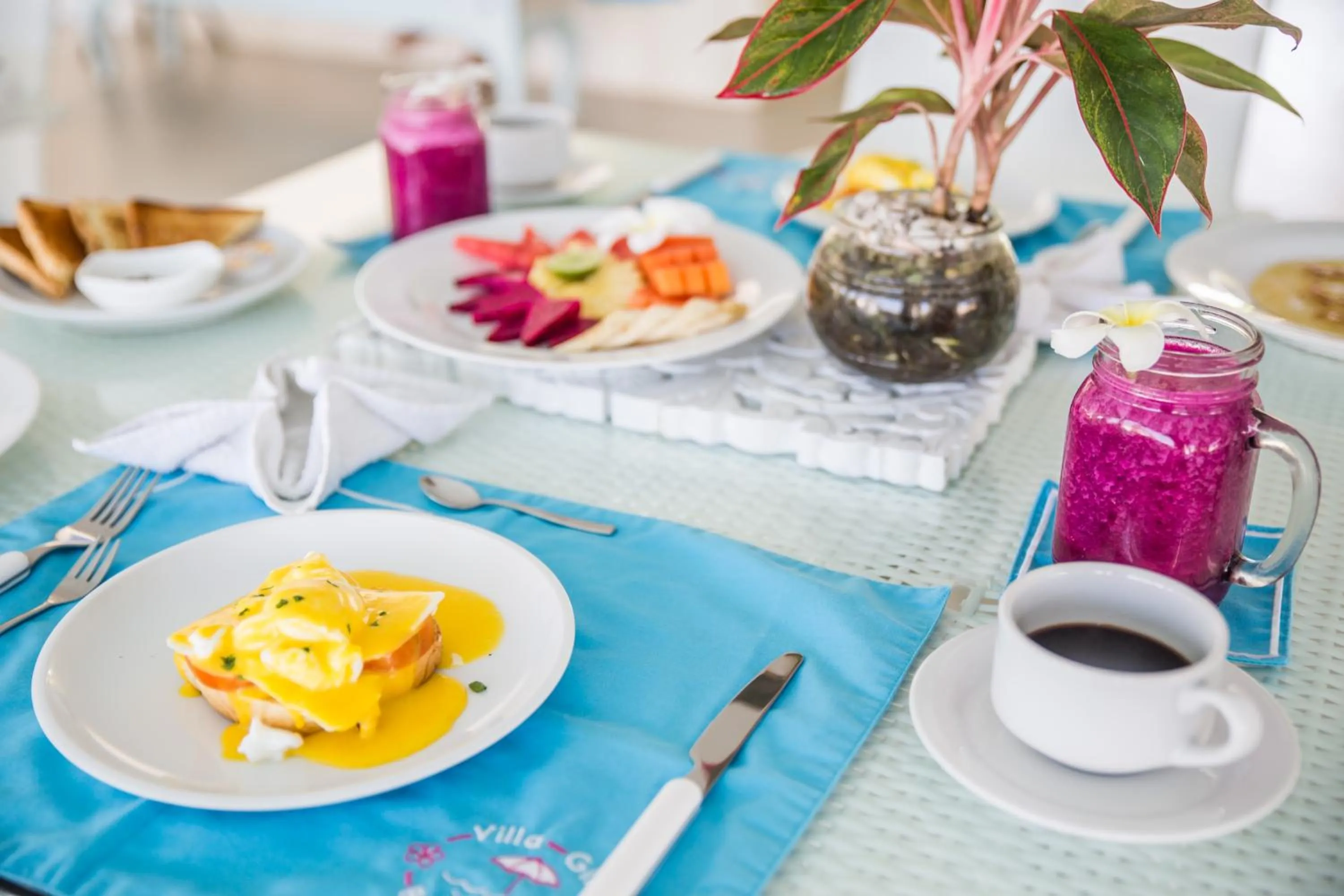 Continental breakfast in Villa Gili Bali Beach