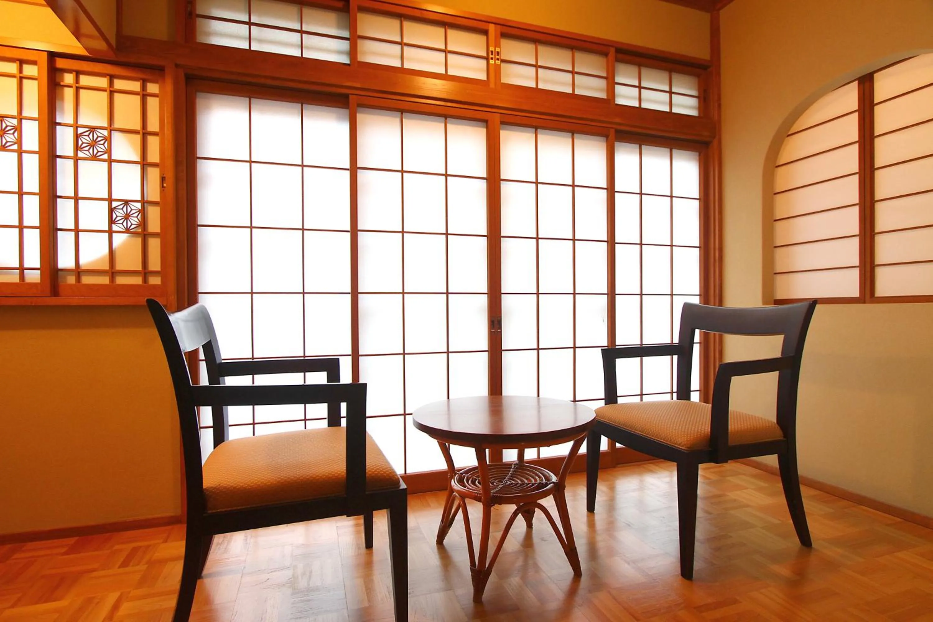 Seating area in Mogamiya Ryokan