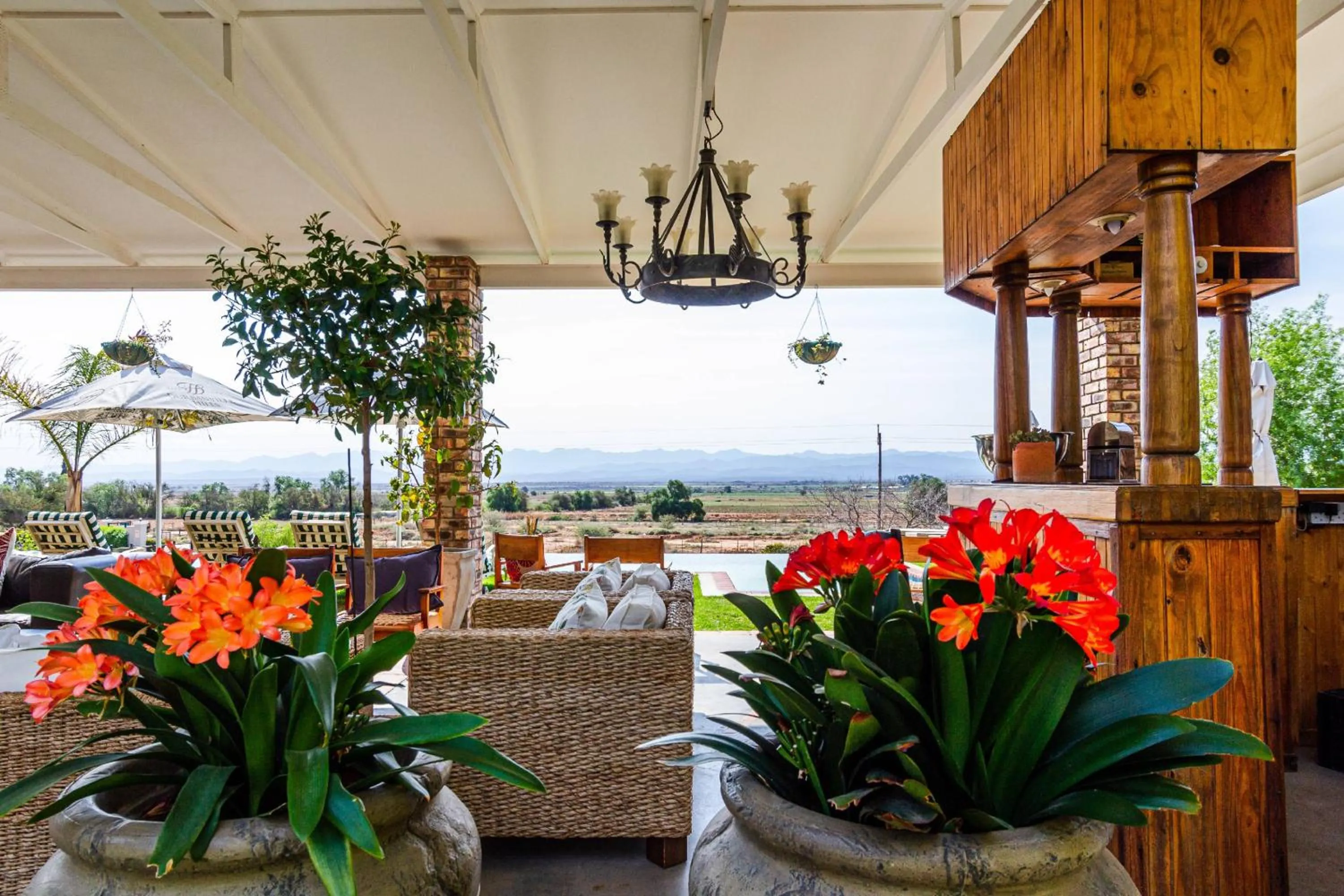 Patio in Mooiplaas Guesthouse