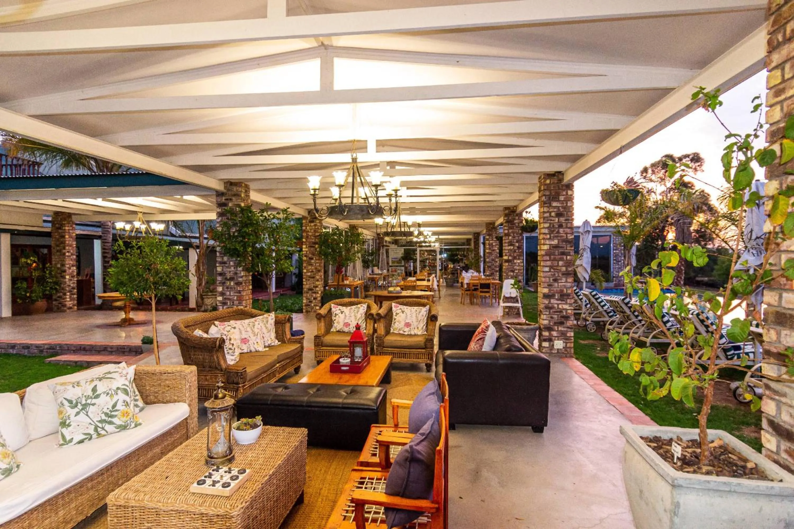 Seating area in Mooiplaas Guesthouse