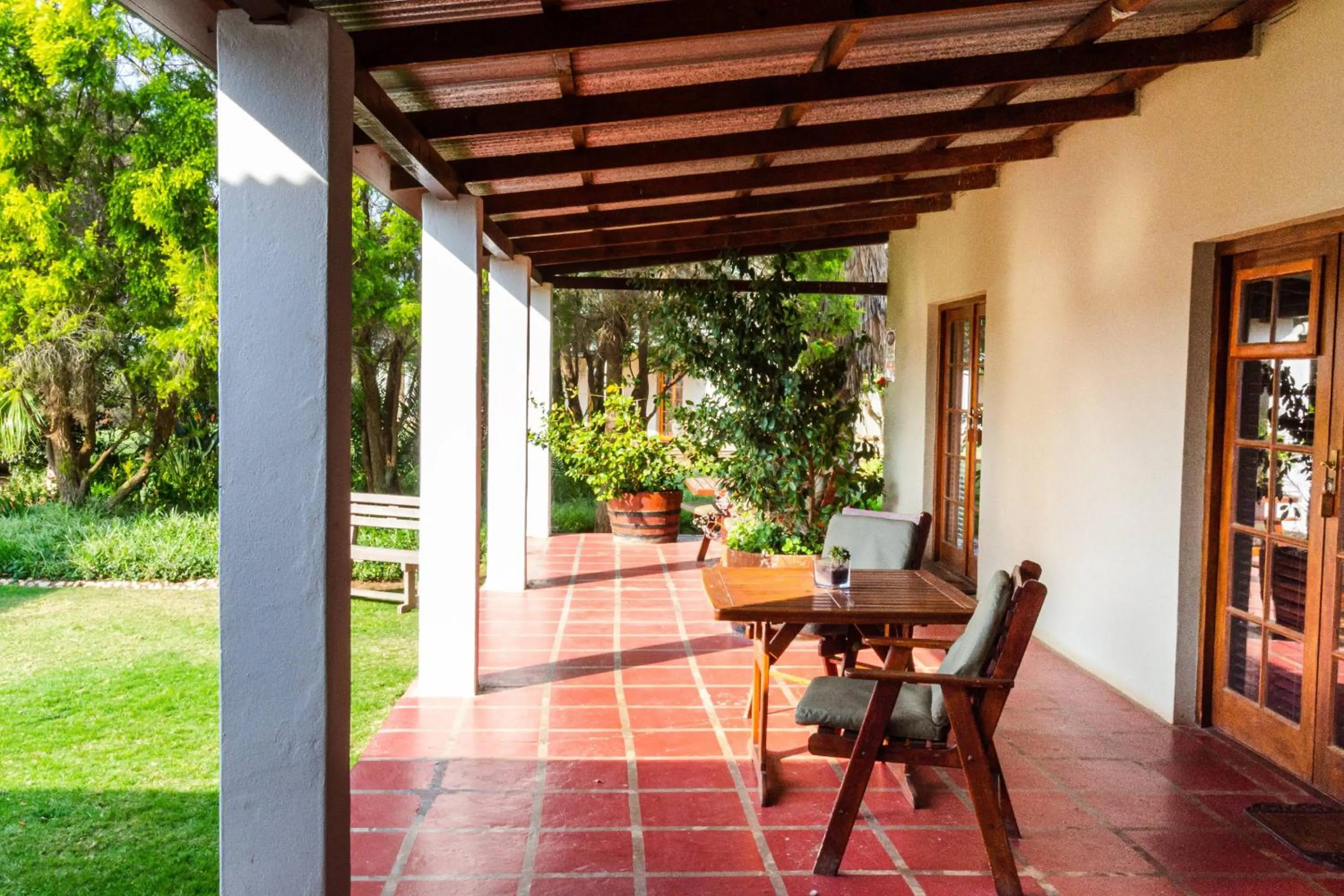 Patio in Mooiplaas Guesthouse