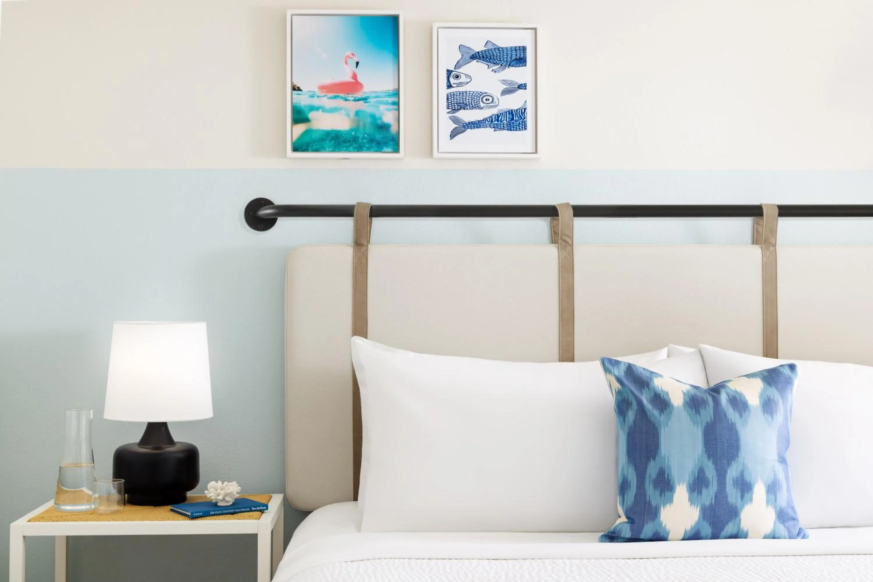 Bed in Blue Flamingo Resort Key West