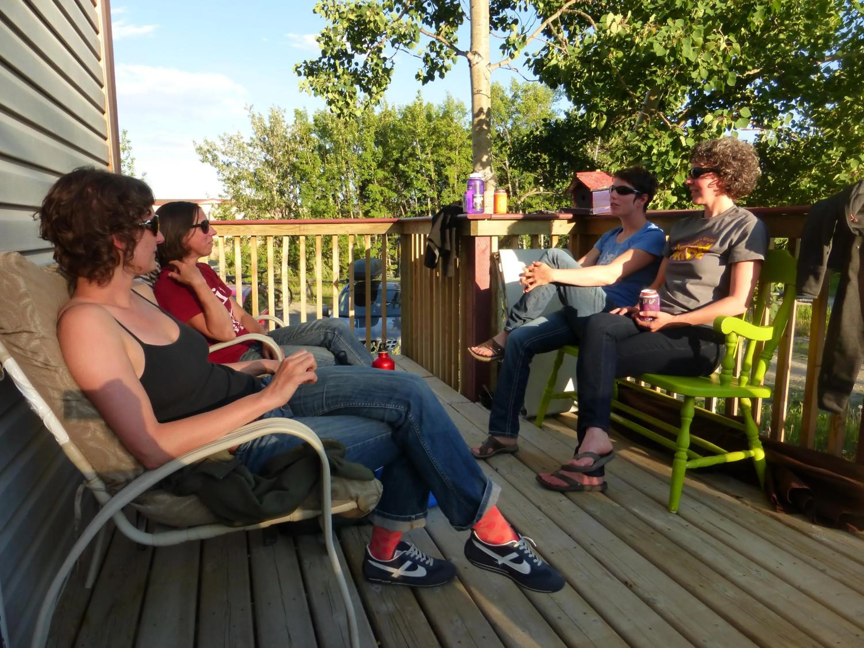 Patio in Wanderer's Inn Backpackers Hostel