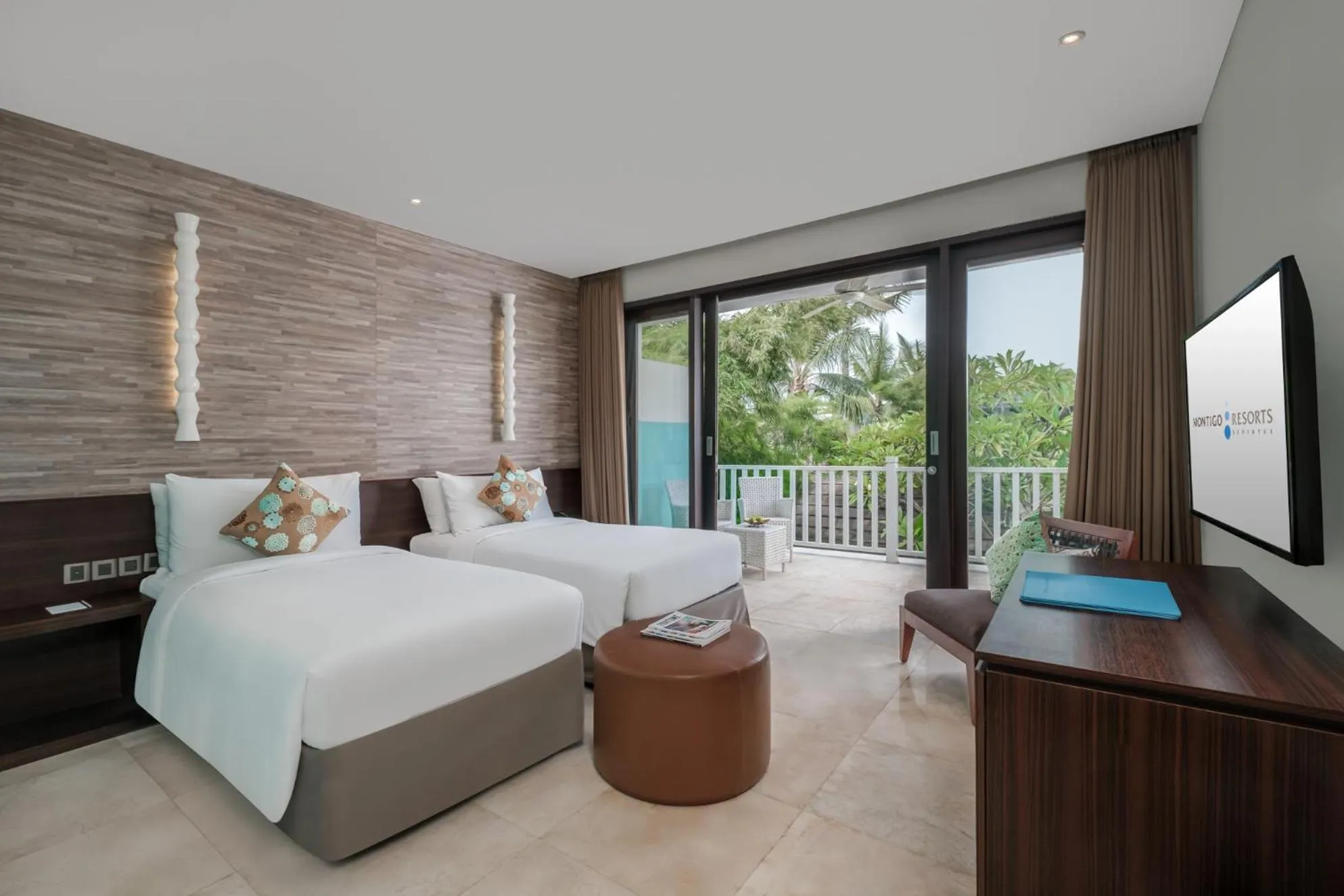 View (from property/room), Bed in Montigo Resorts Seminyak