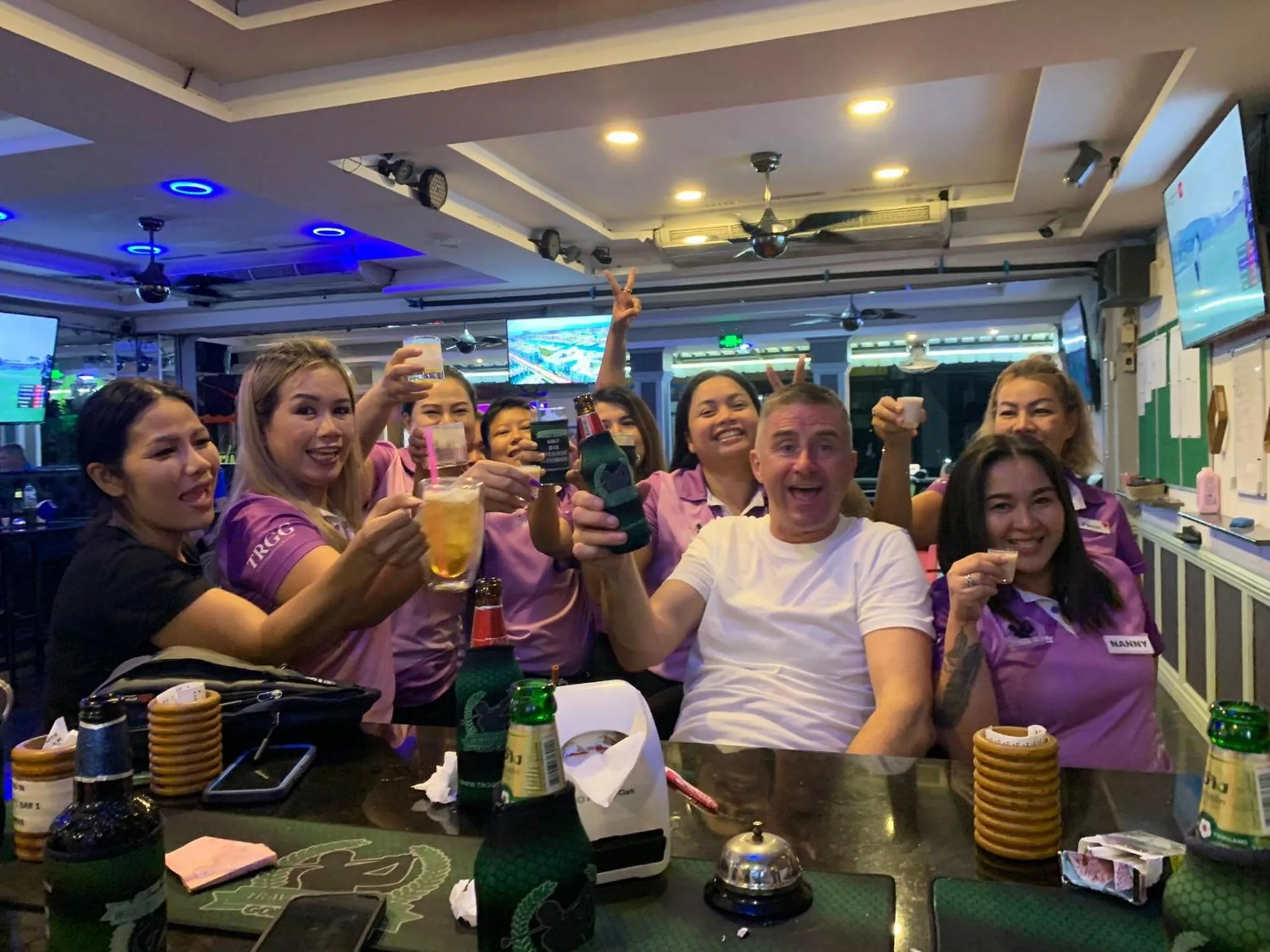 Staff in Traveller's Rest Sports Bar