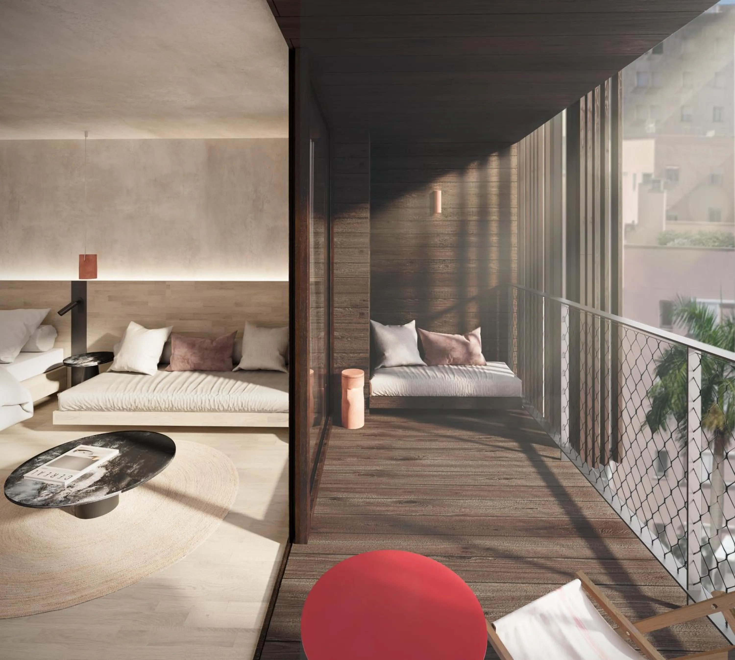 View (from property/room), Bed in Terreno Barrio Hotel