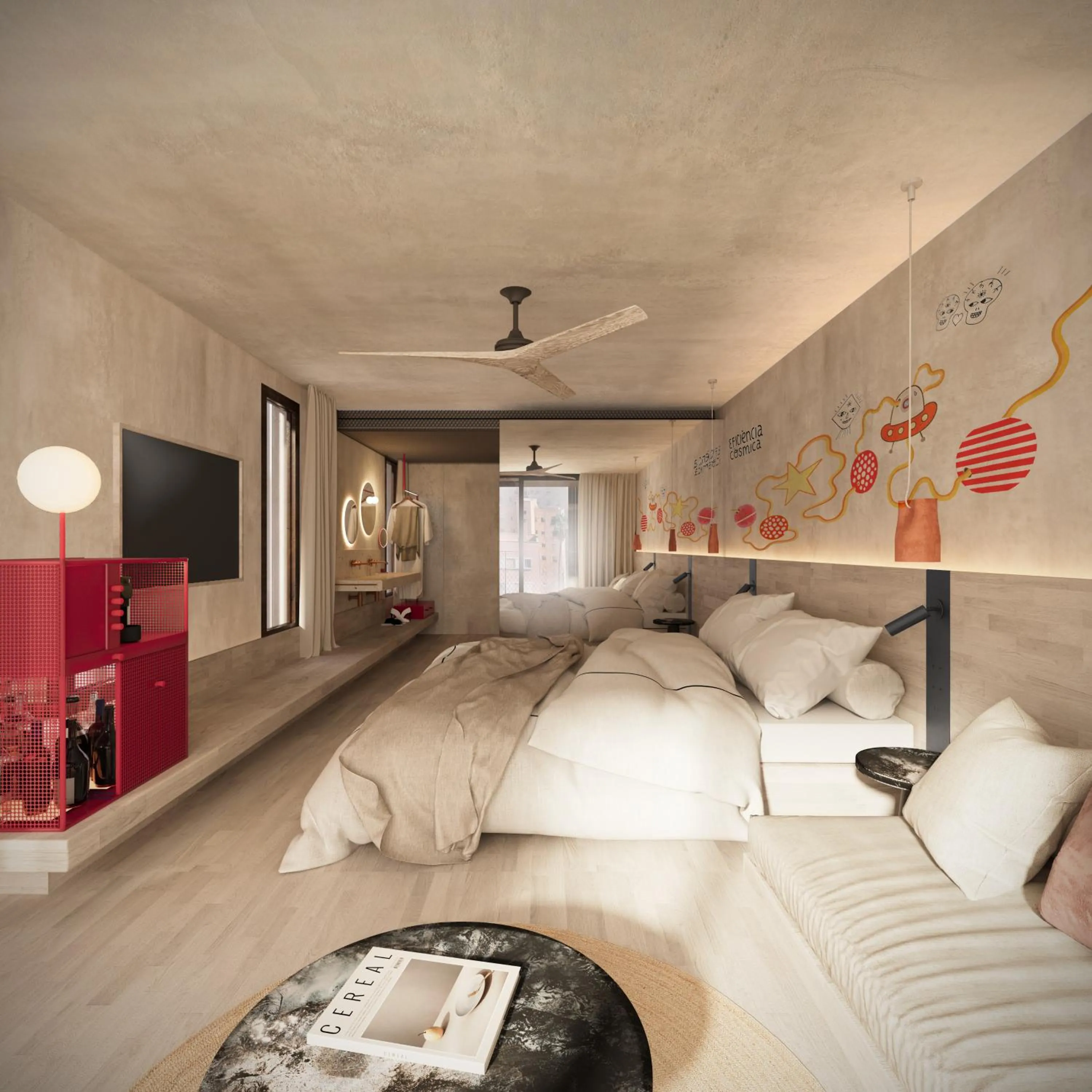 Bed in Terreno Barrio Hotel