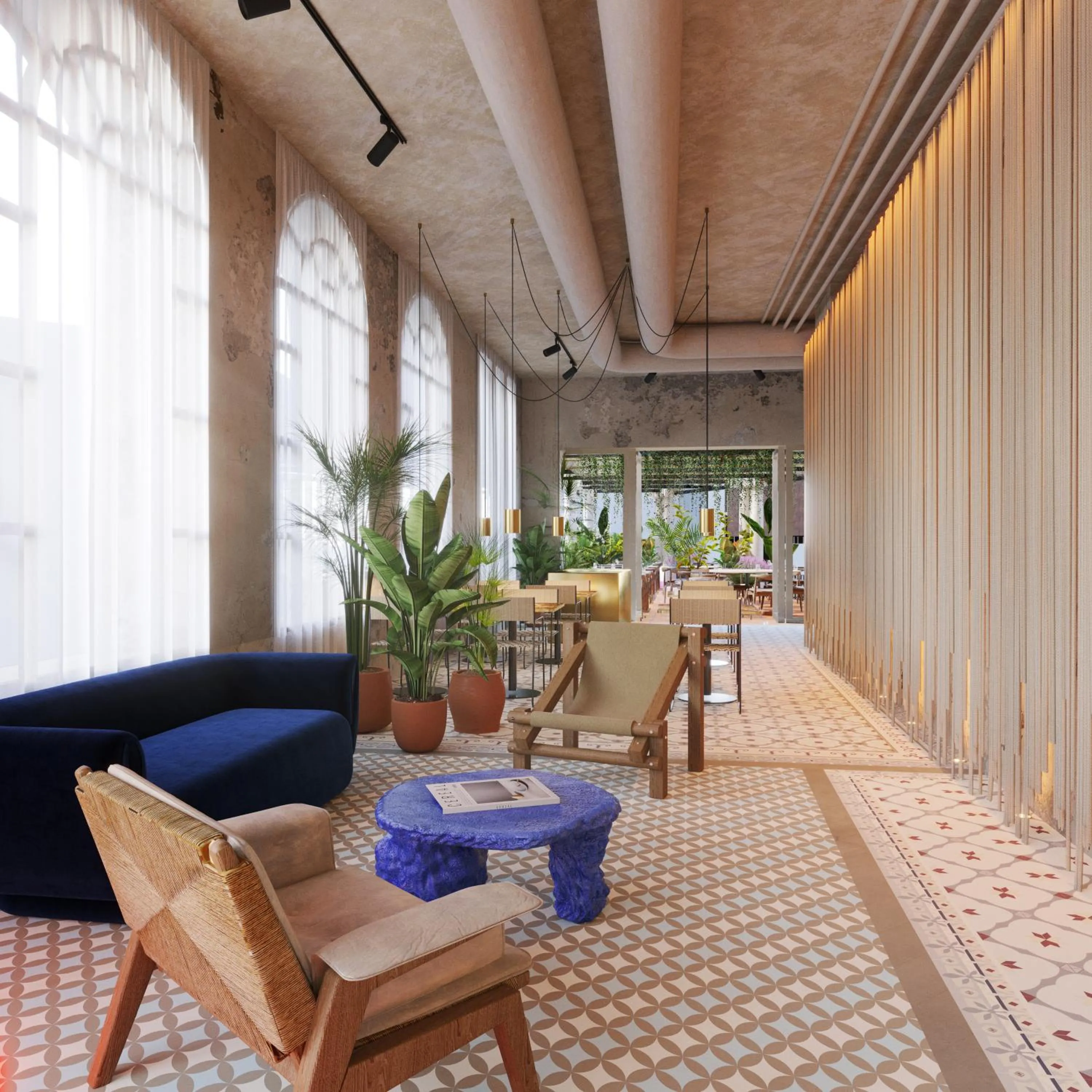 Seating area in Terreno Barrio Hotel