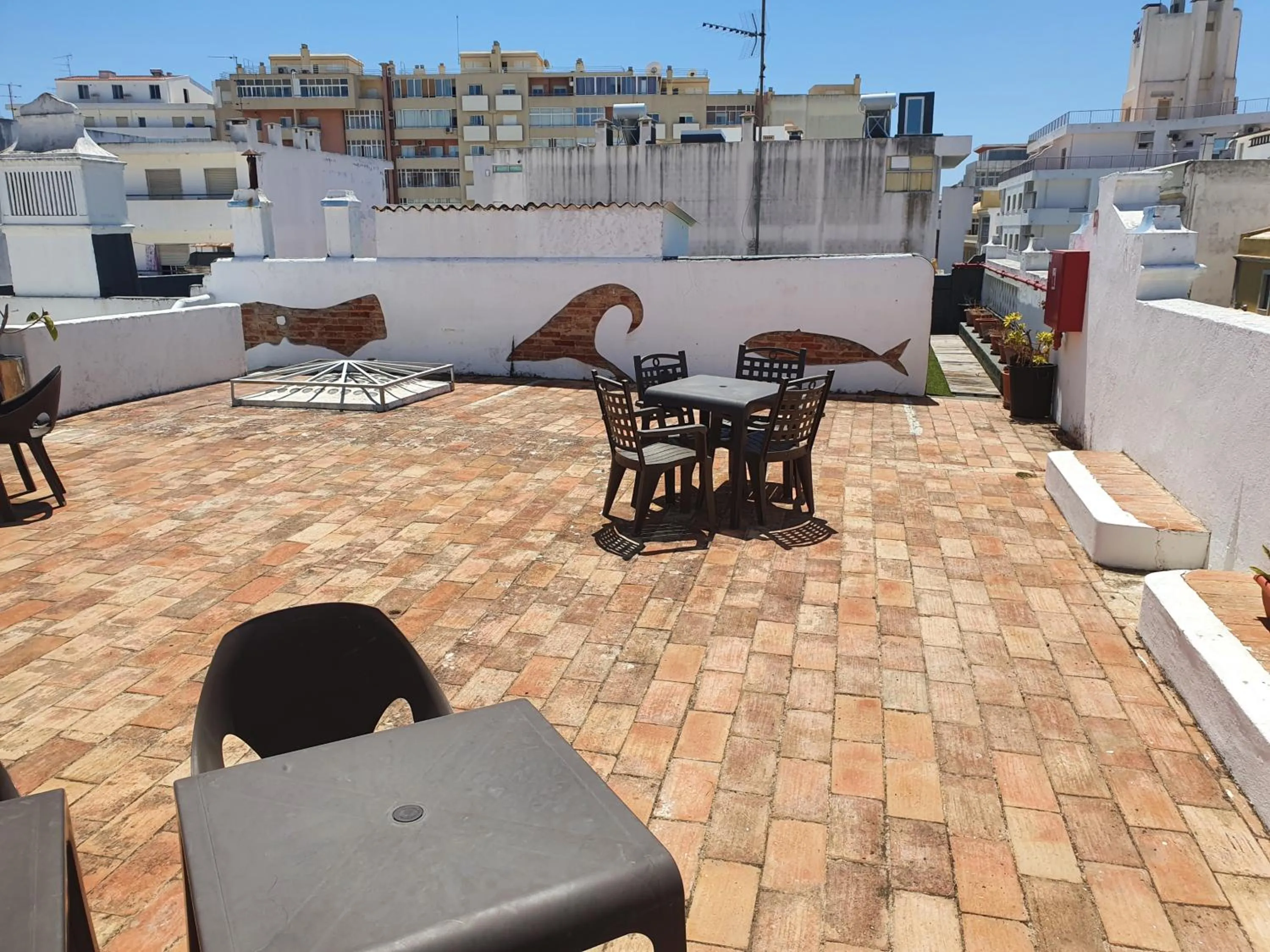 Balcony/Terrace in Baixa Terrace Hostel
