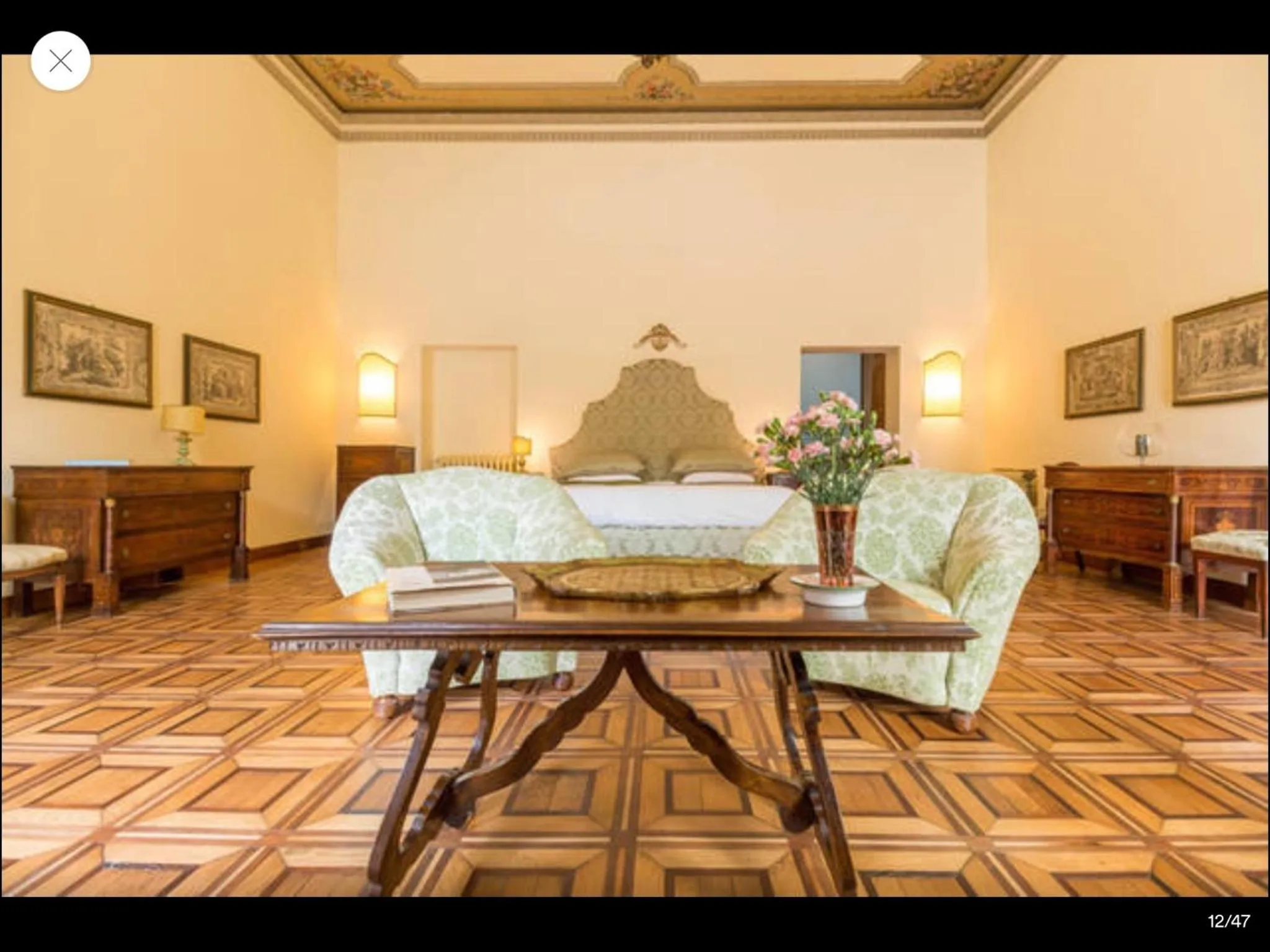 Bedroom in Palazzo Mantua Benavides Suites & Apartments