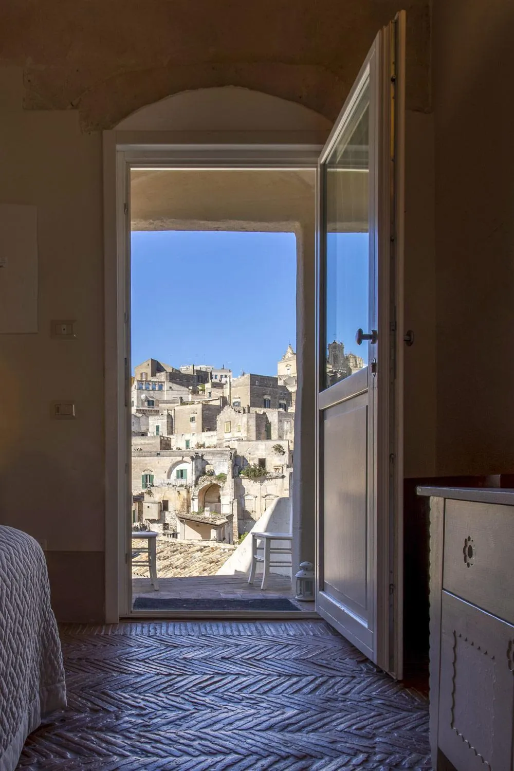 View (from property/room), Bed in Le Dimore Dell' Idris