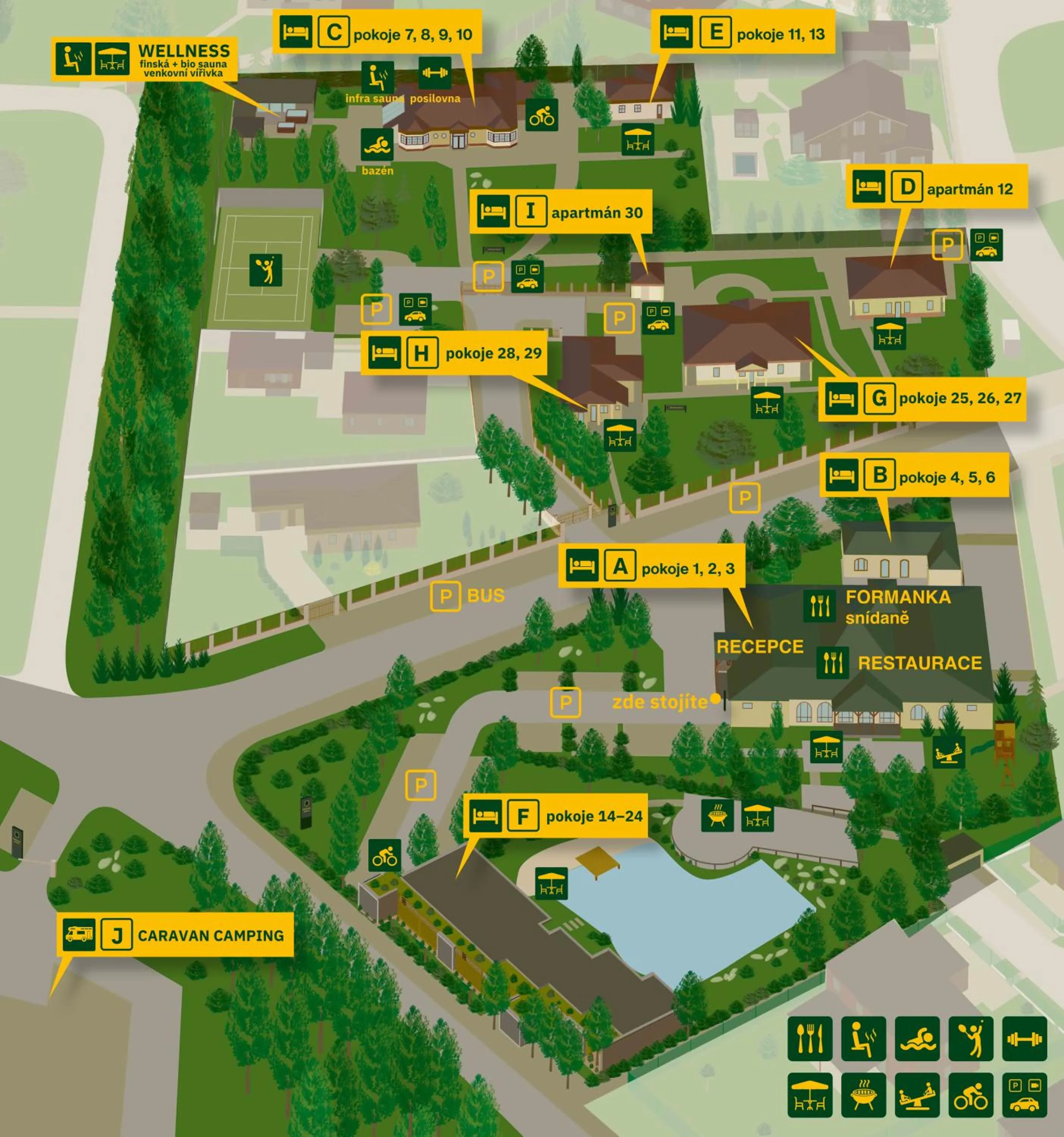 Property building in Hotel resort Lovecká bašta Strakonice