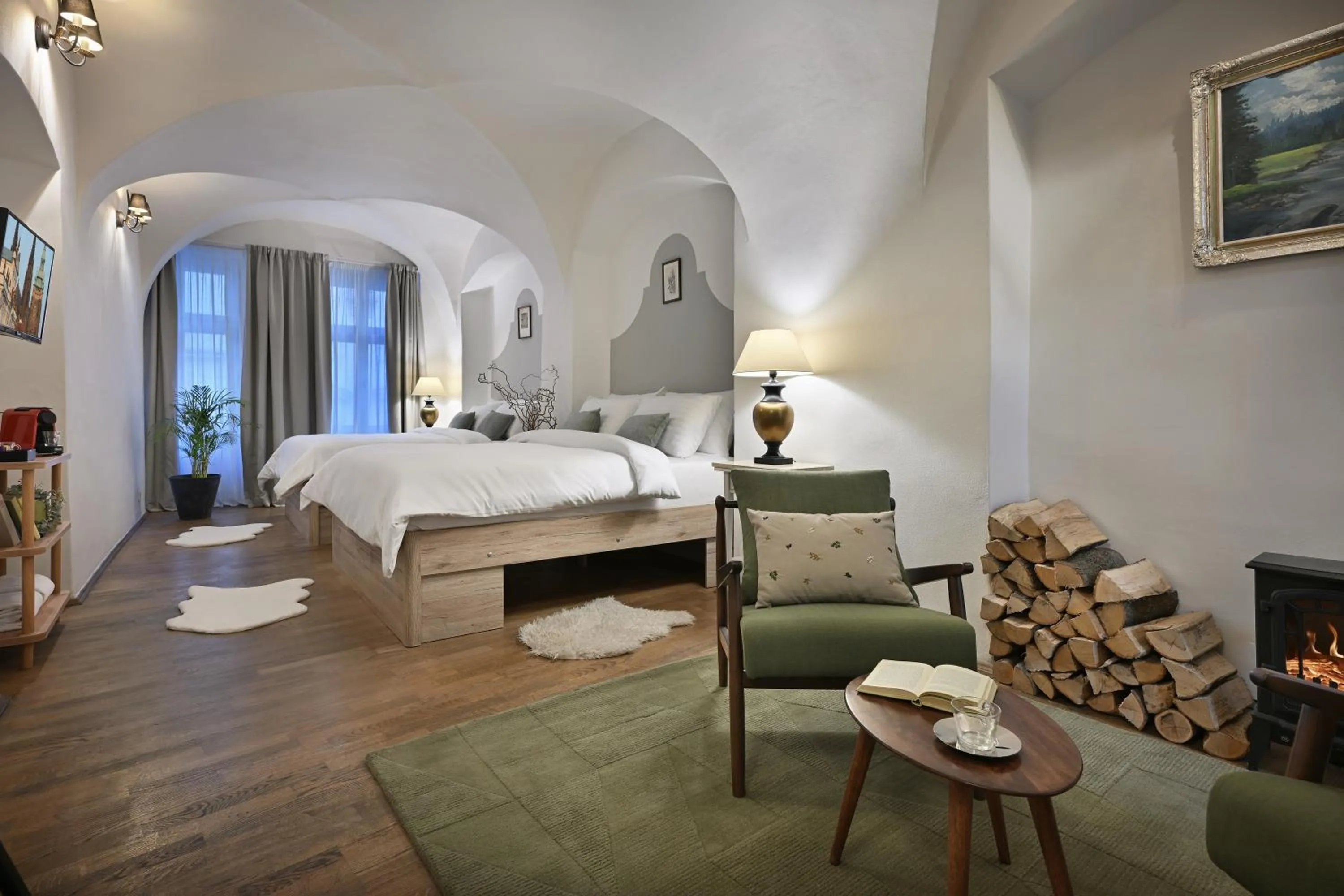 Bed in U Šuterů Boutique Hotel