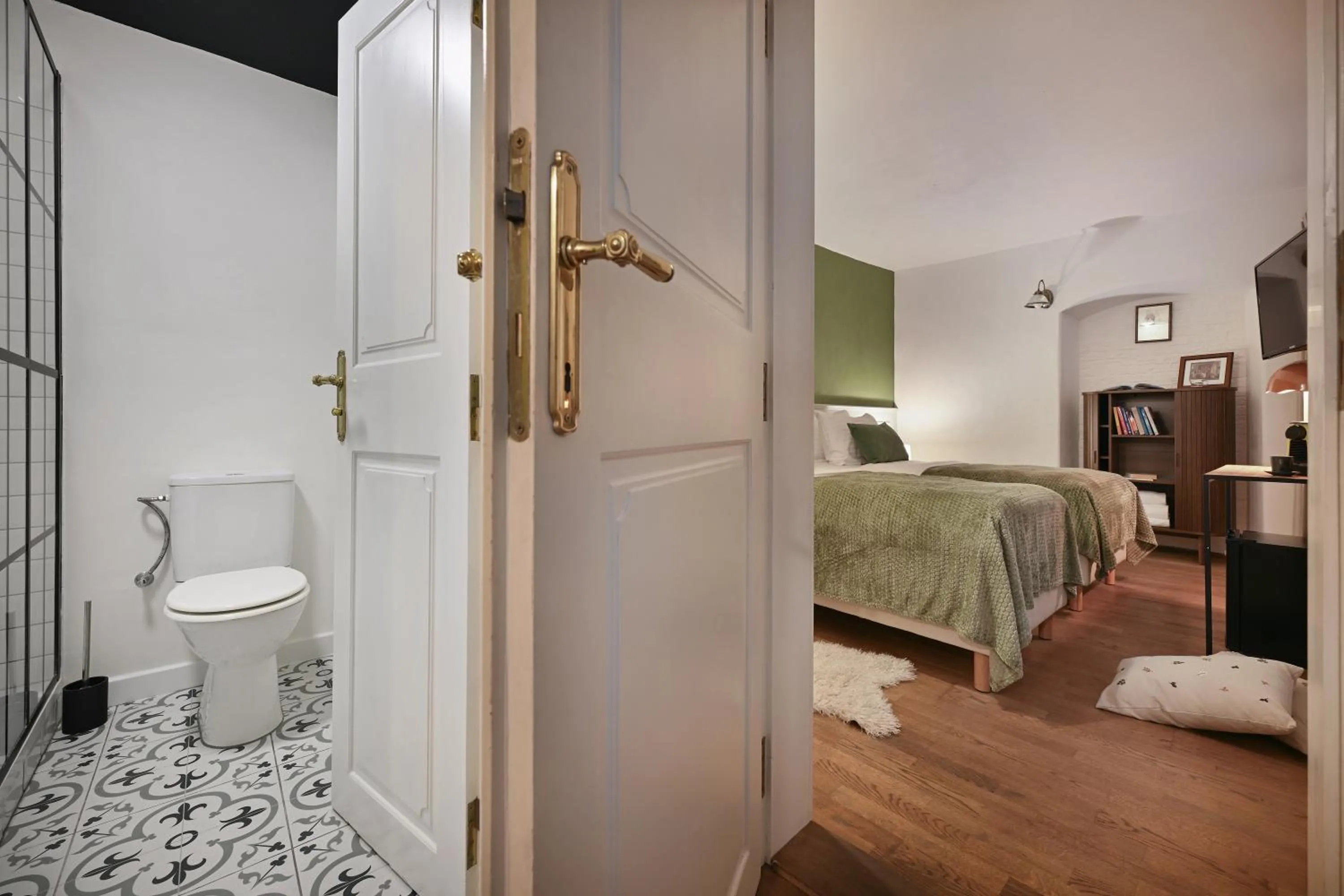 Bathroom, Bed in U Šuterů Boutique Hotel