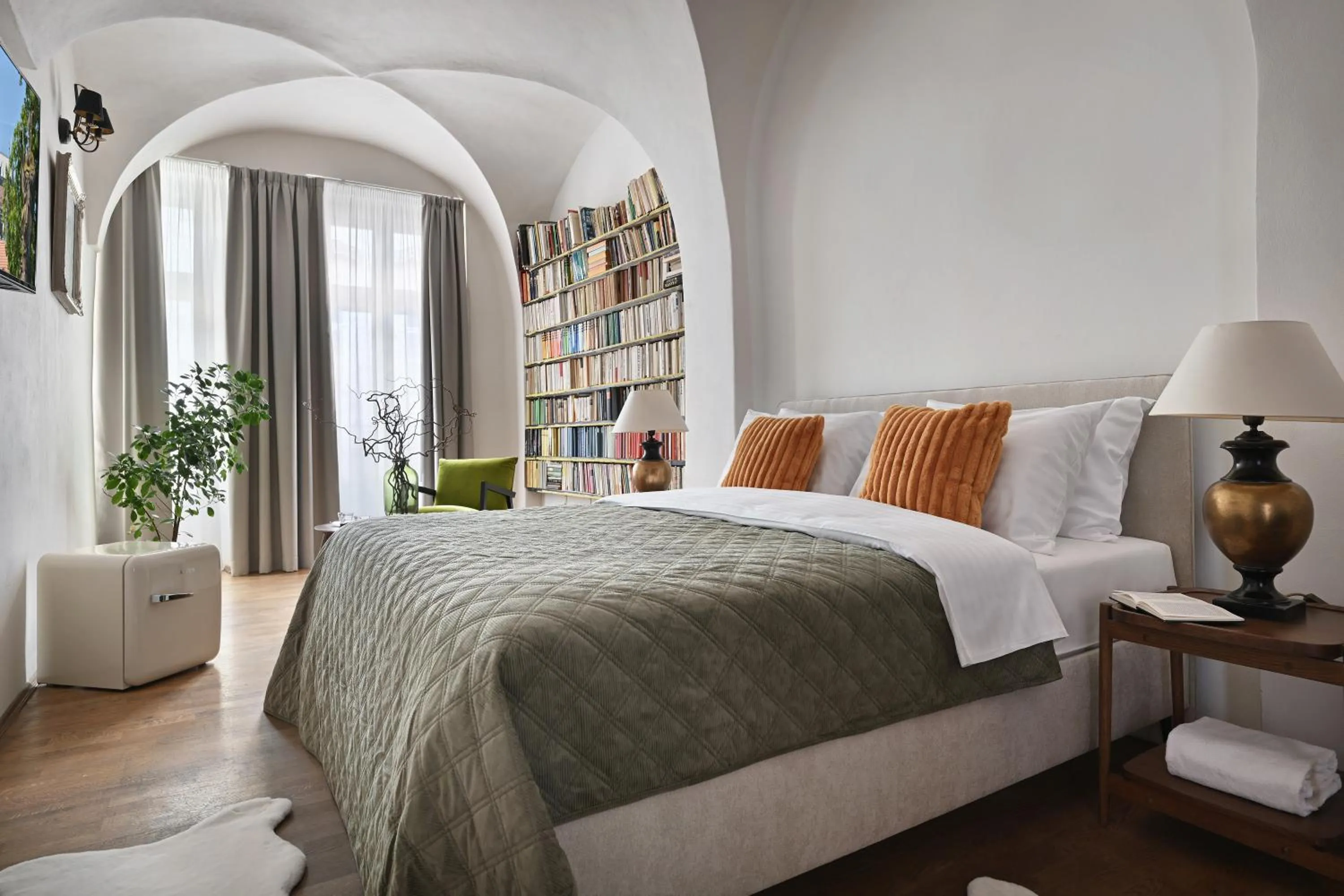 Bed in U Šuterů Boutique Hotel