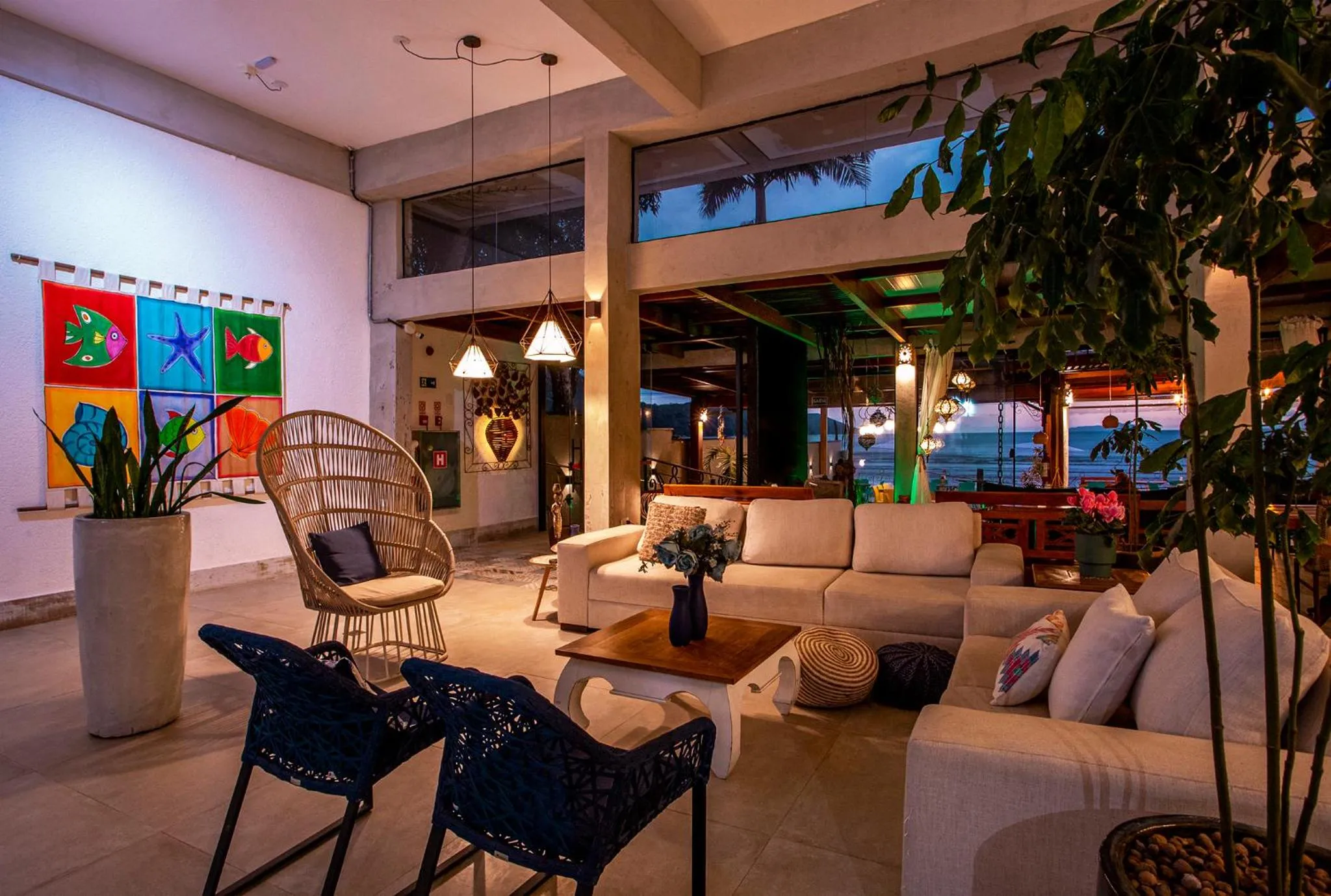 Seating area in Hotel Village Enseada