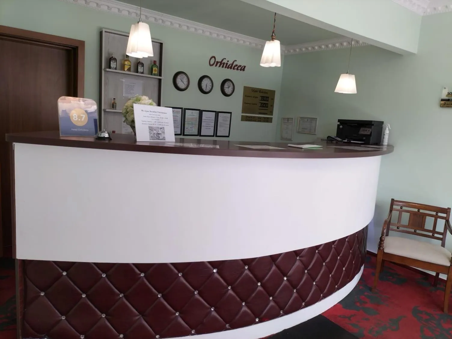 Lobby or reception in Hostel Orhideea