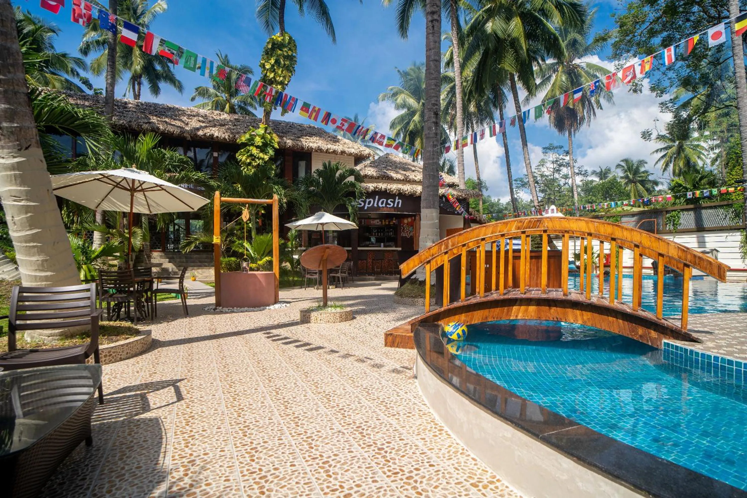 Pool view in Coral Reef Resort & Spa, Havelock
