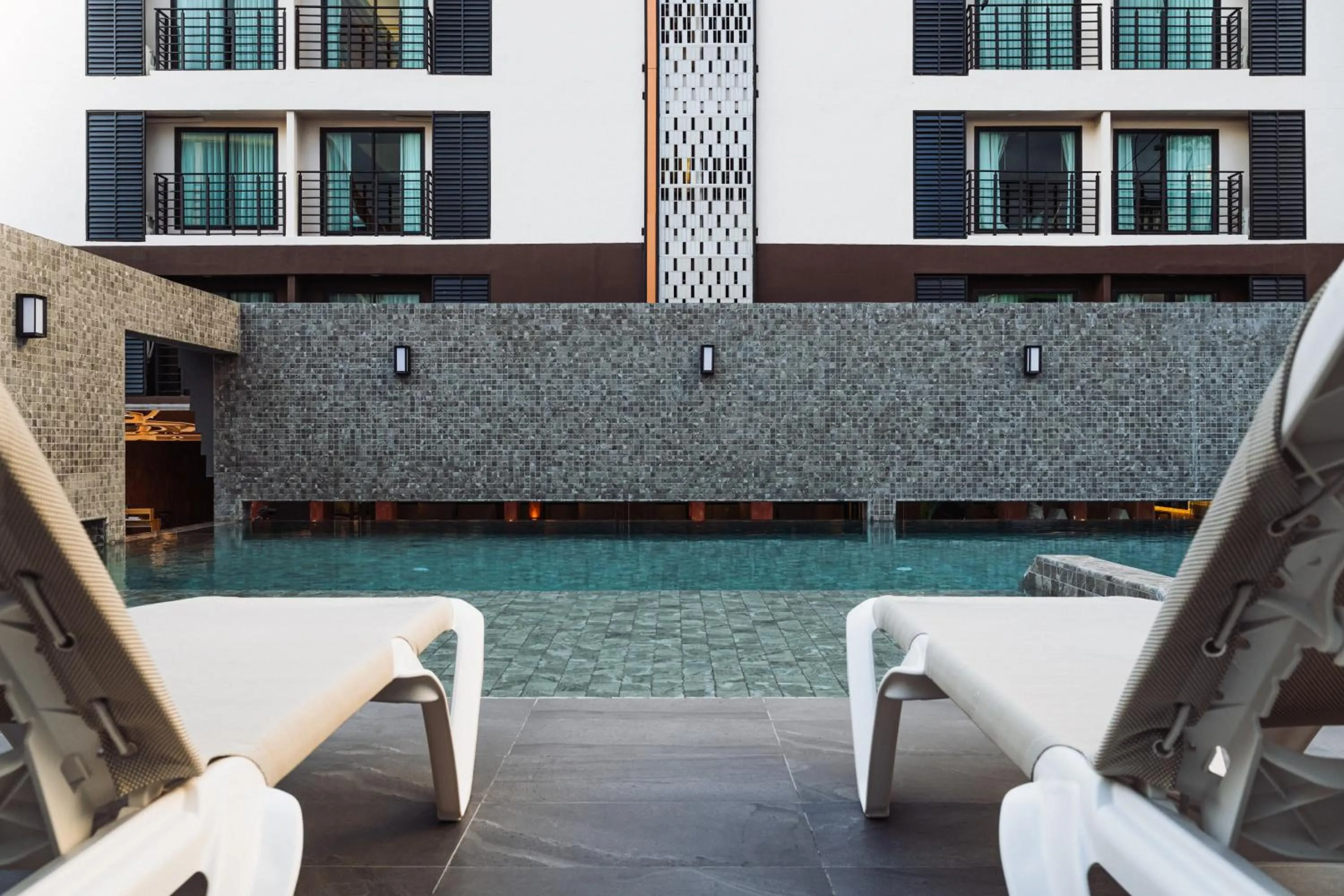 Pool view in Wangkaew Hotel, Phitsanulok