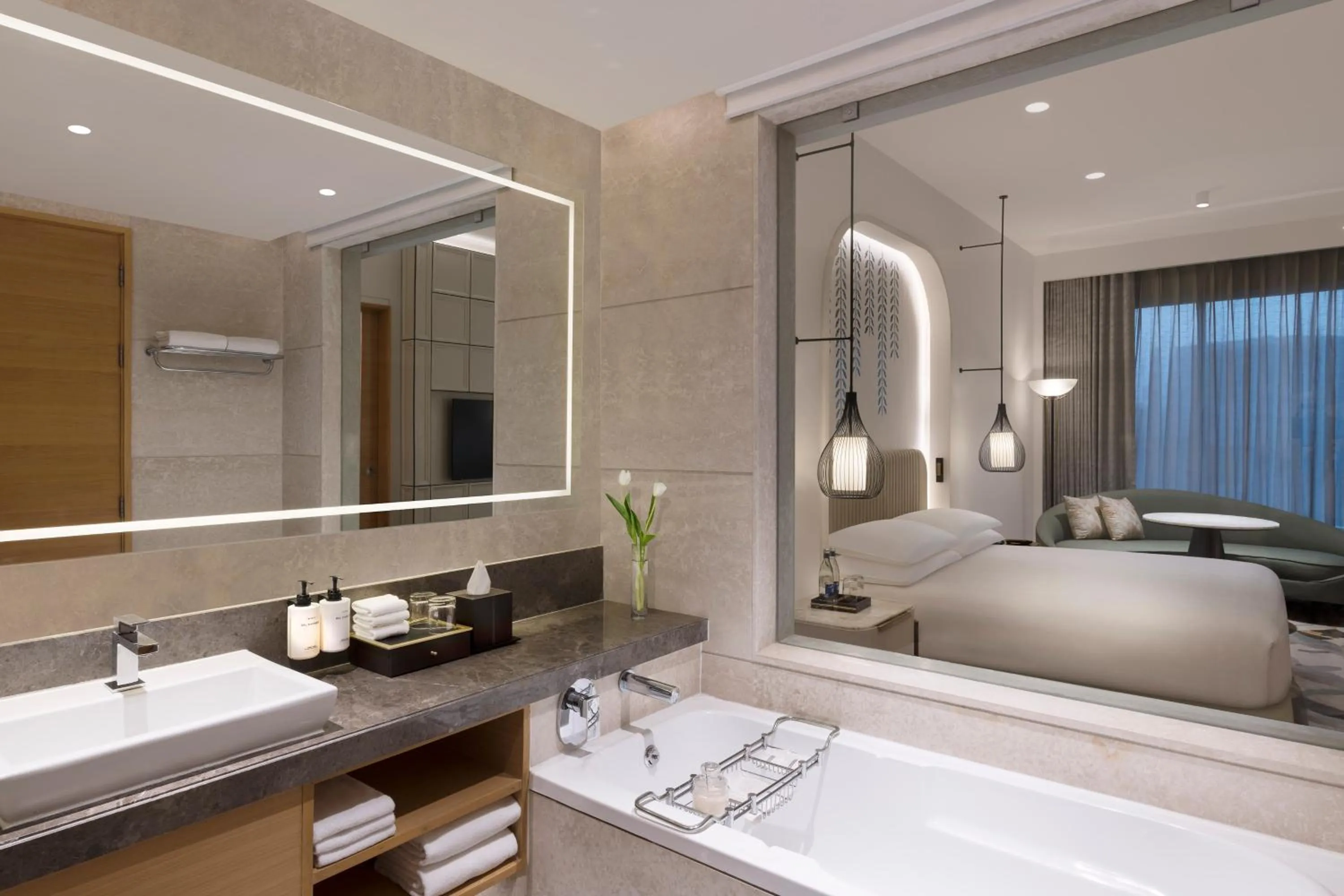 Bathroom in InterContinental Jaipur Tonk Road by IHG