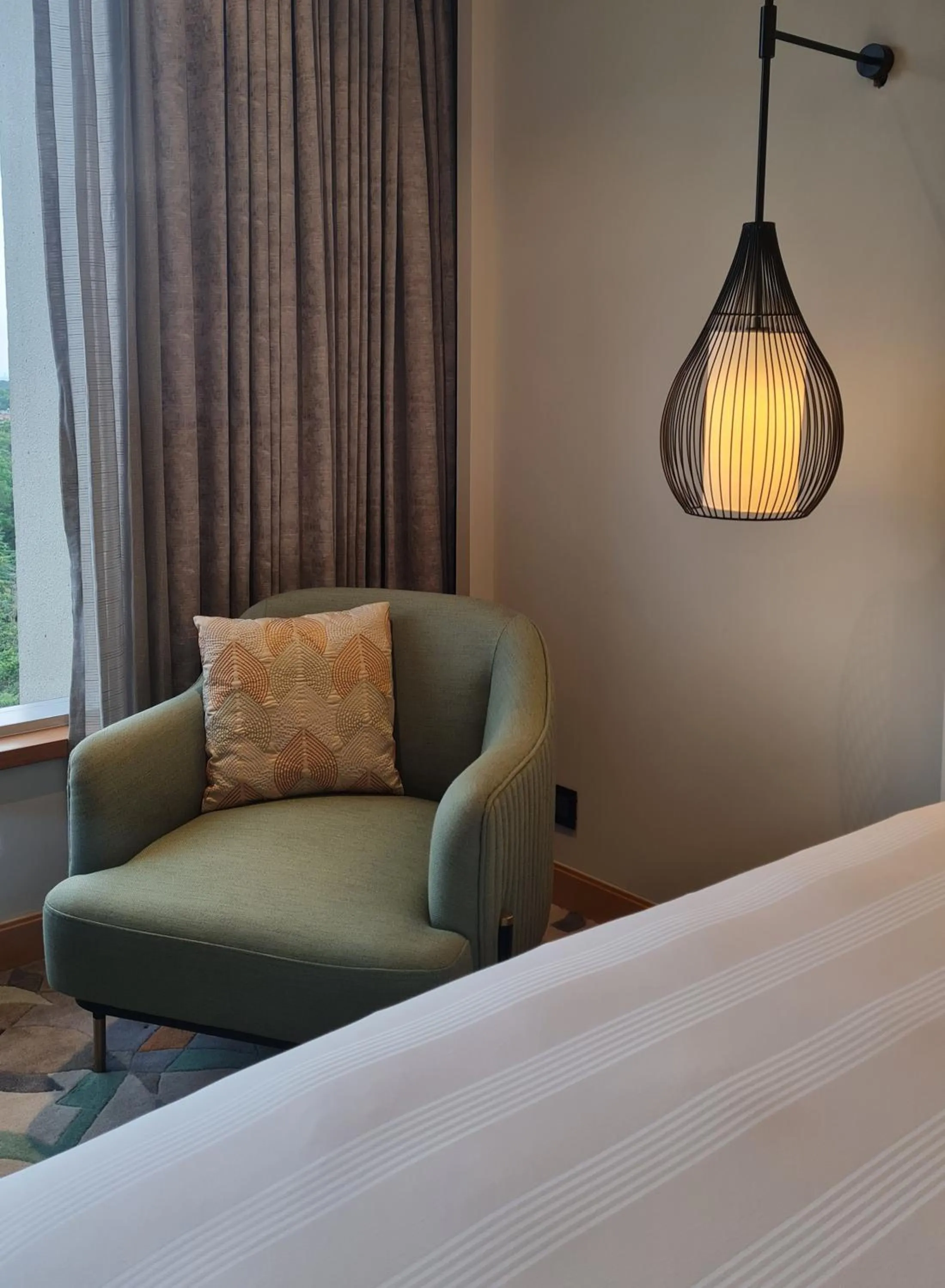 Seating area, Bed in InterContinental Jaipur Tonk Road by IHG