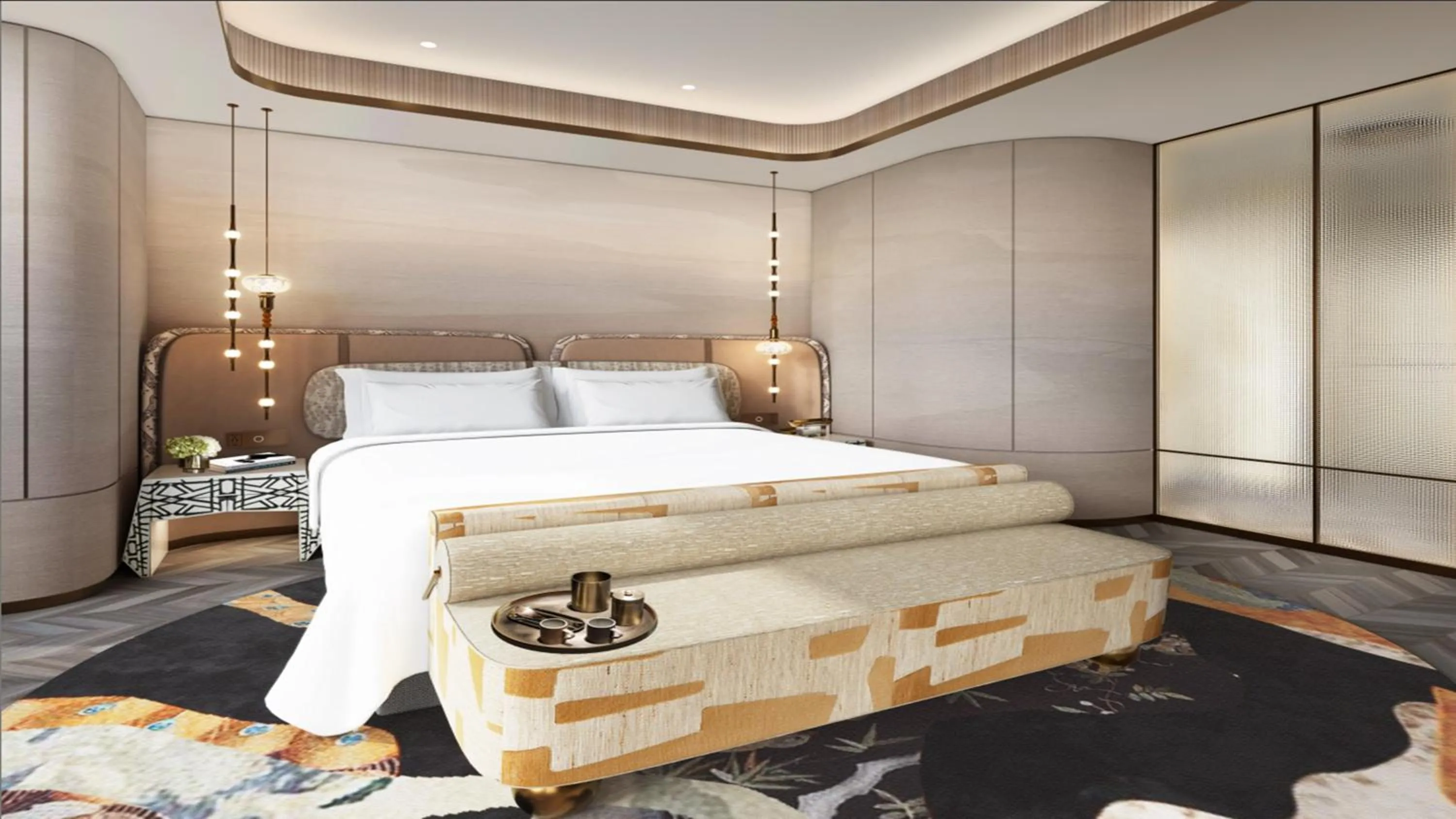 Photo of the whole room, Bed in Hotel Indigo Xi'an High-tech Zone by IHG