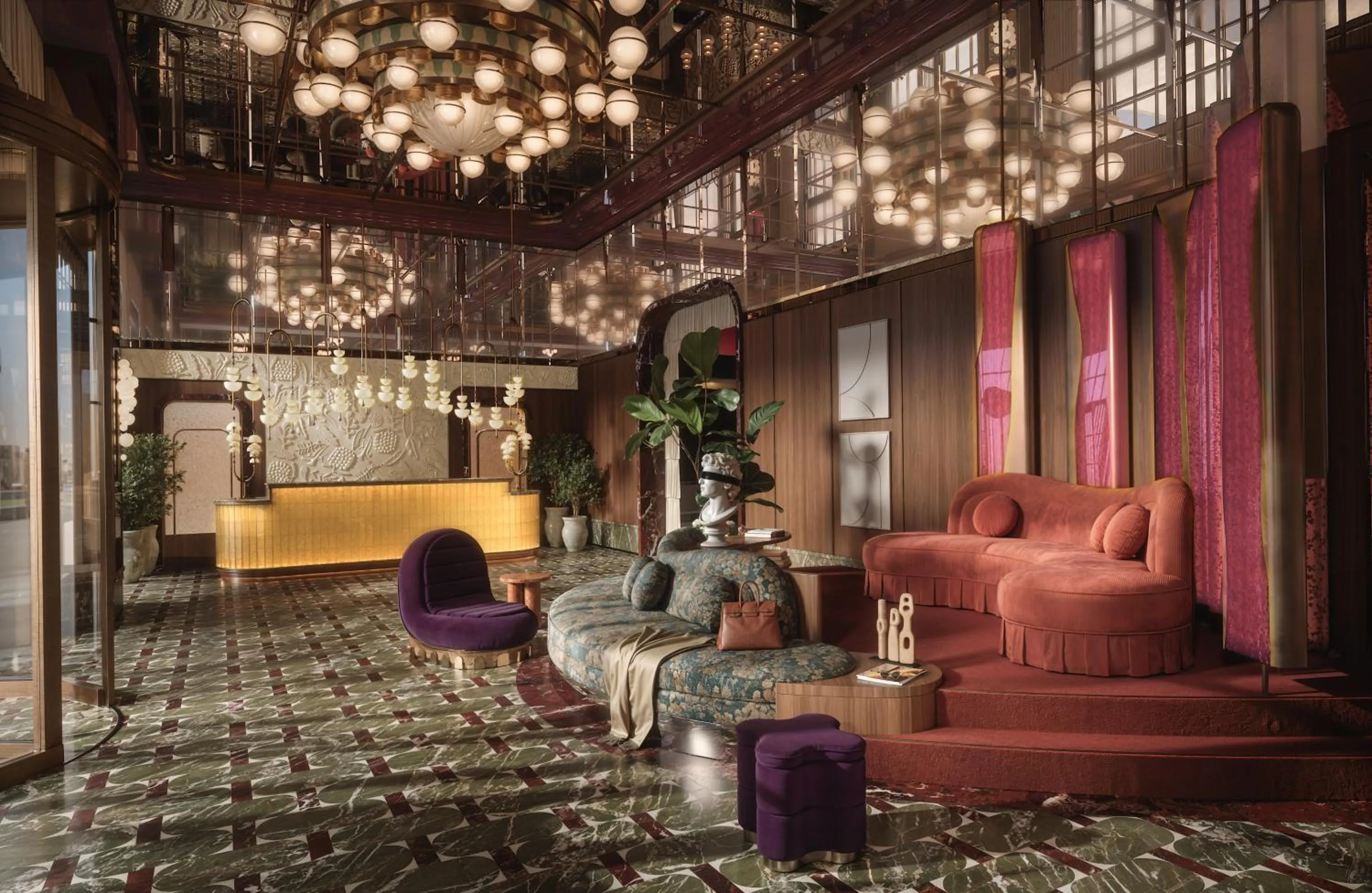 Lobby or reception in Roswyn, a Morgans Originals Hotel