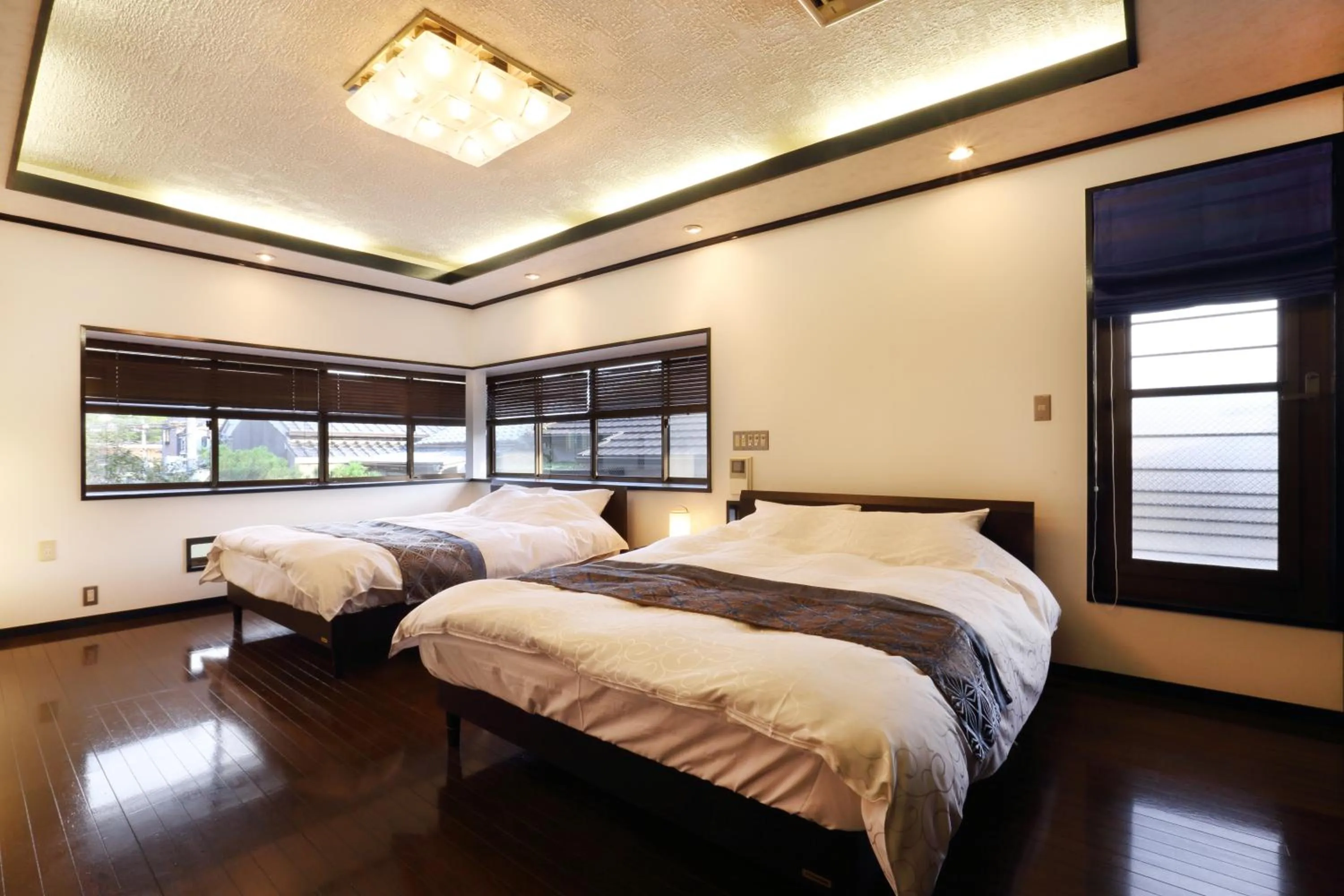 Bed in Kyo-machiya Stay WAKA Fushimiinari