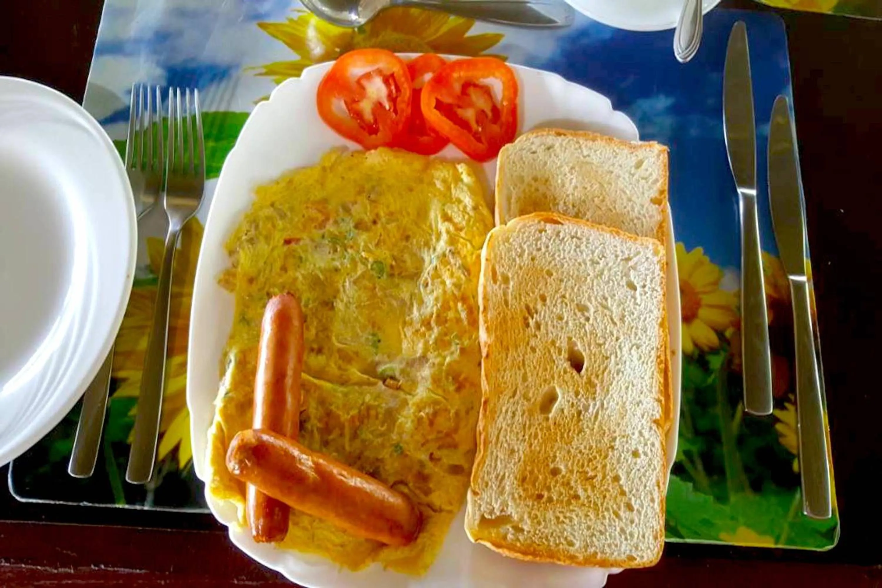 Breakfast in Bahari Dhow Beach Villas