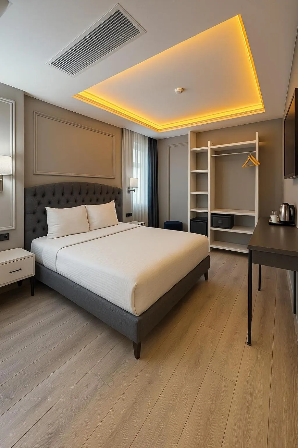 Bed in Loft Airport Hotel