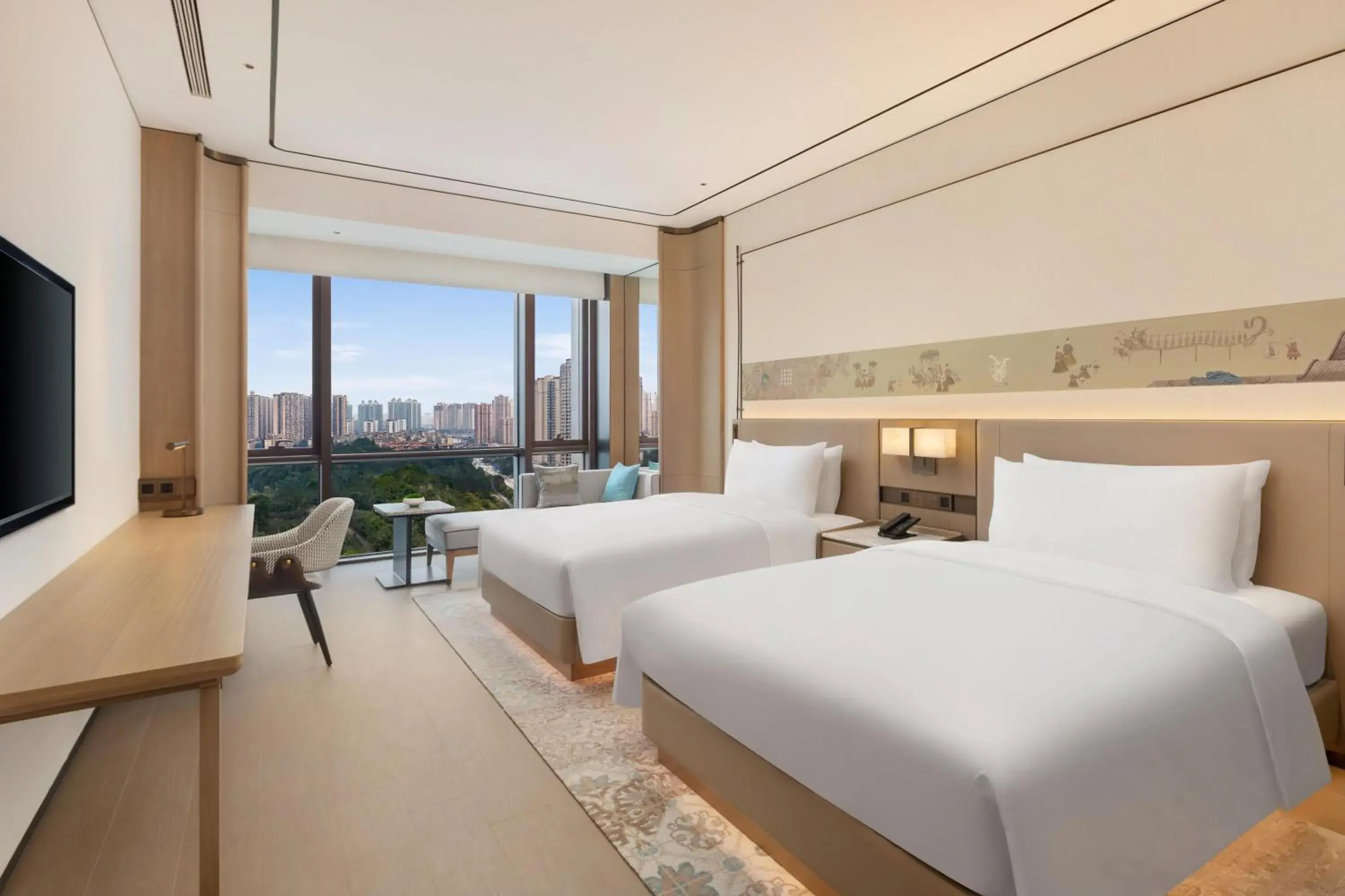 Deluxe Twin Room in Doubletree By Hilton Zigong Deluxe Twin Room in Doubletree By Hilton Zigong
