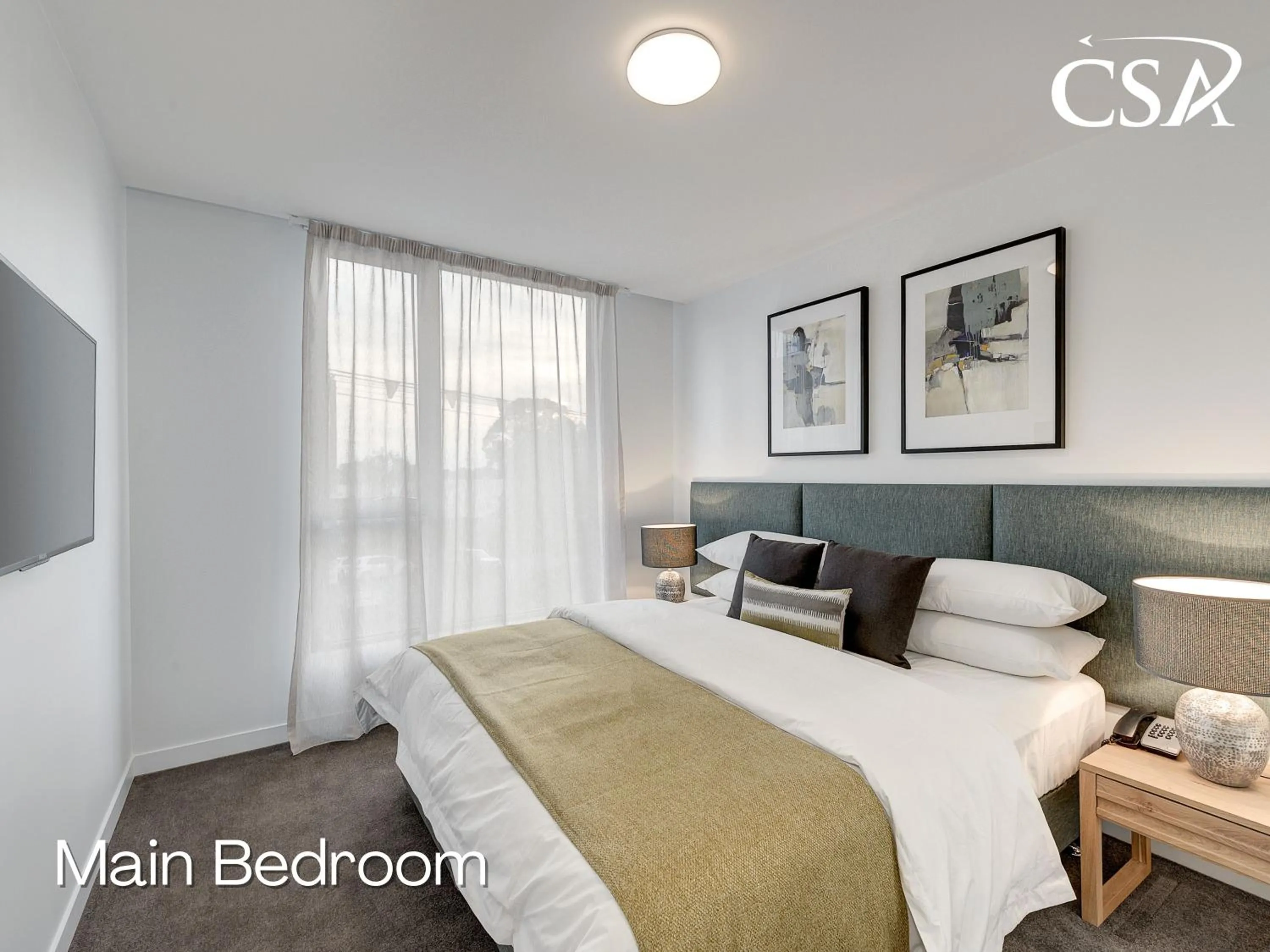 Bedroom, Bed in Camberwell Serviced Apartments