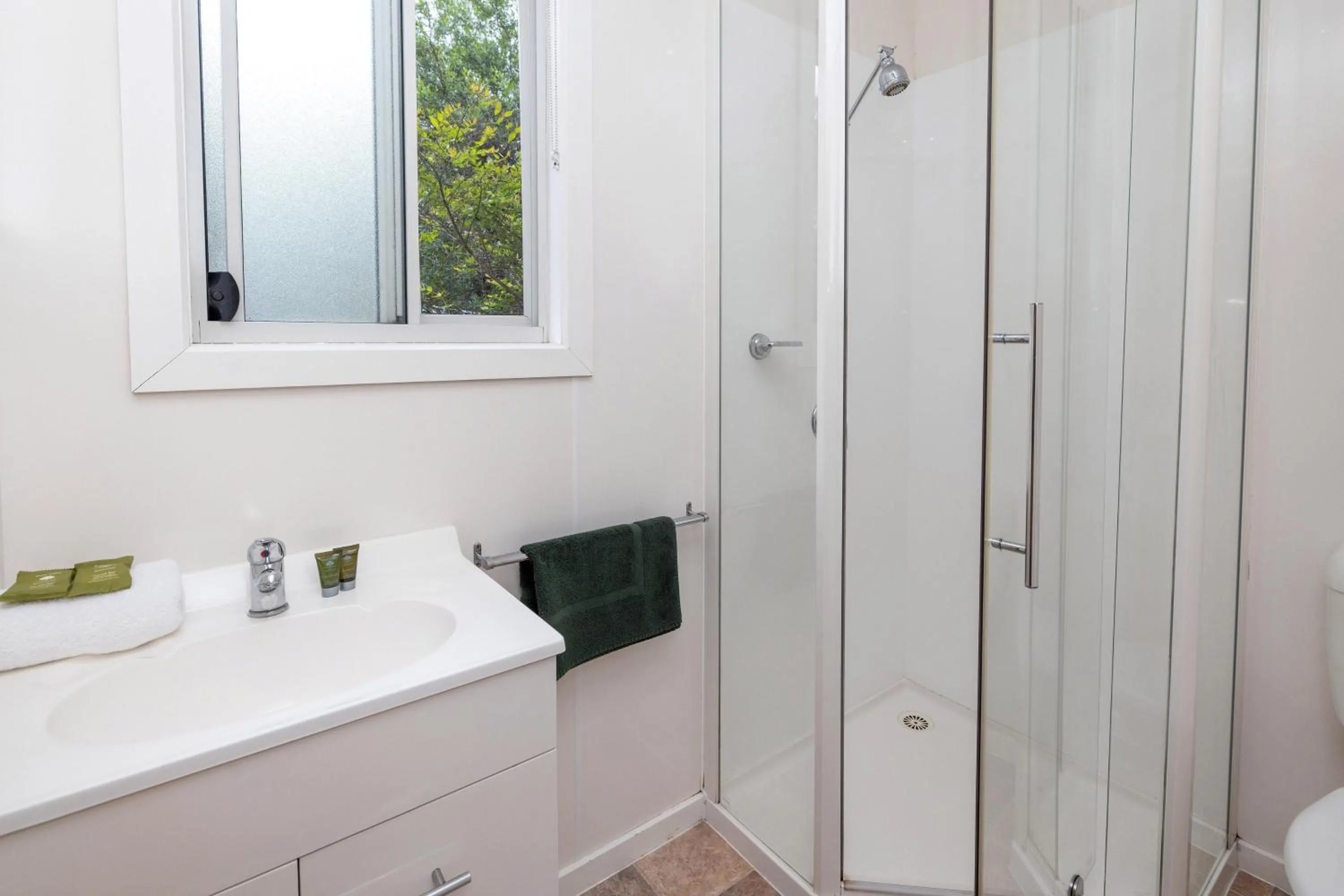 Shower in BIG4 Iluka on Freycinet