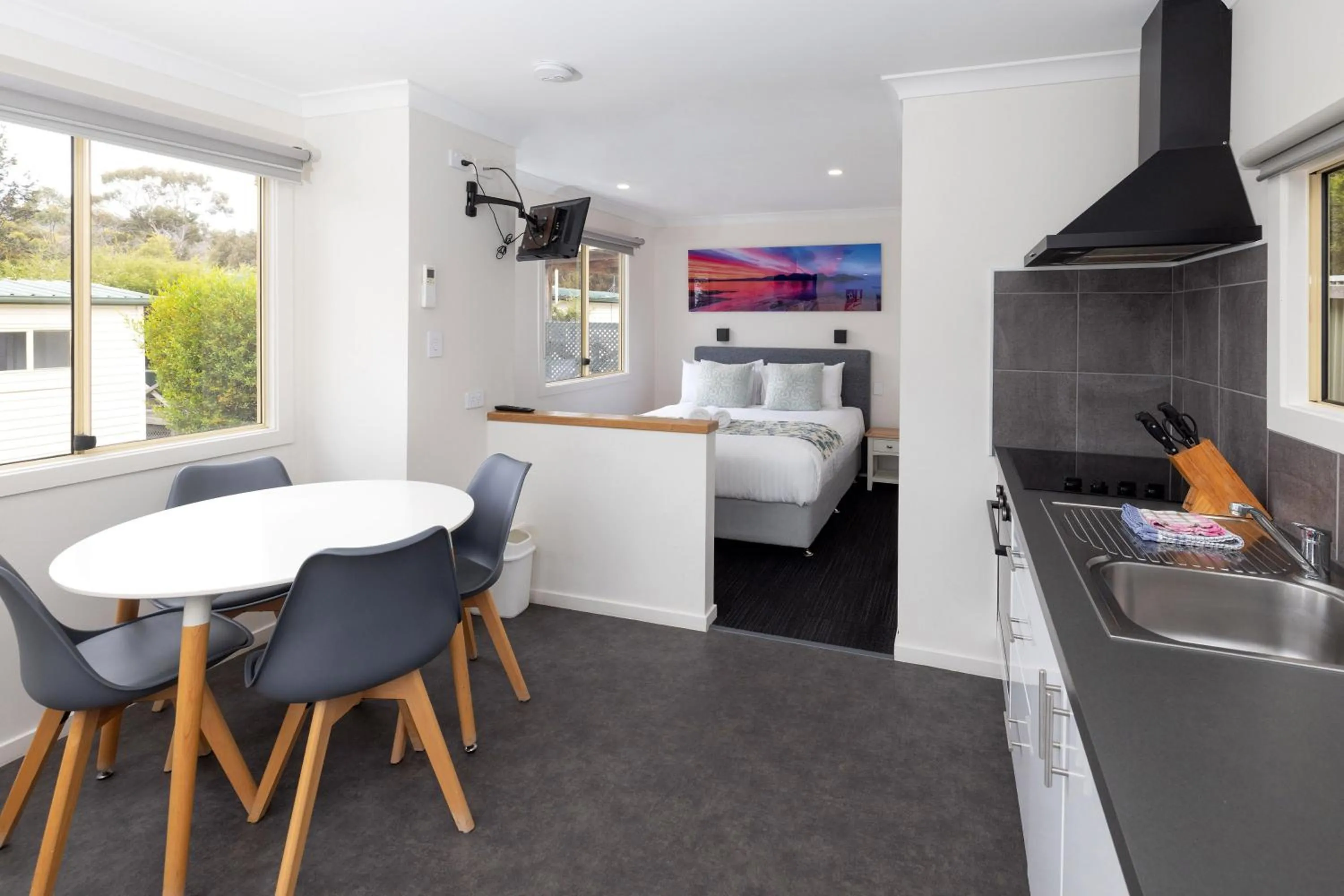 Living room in BIG4 Iluka on Freycinet