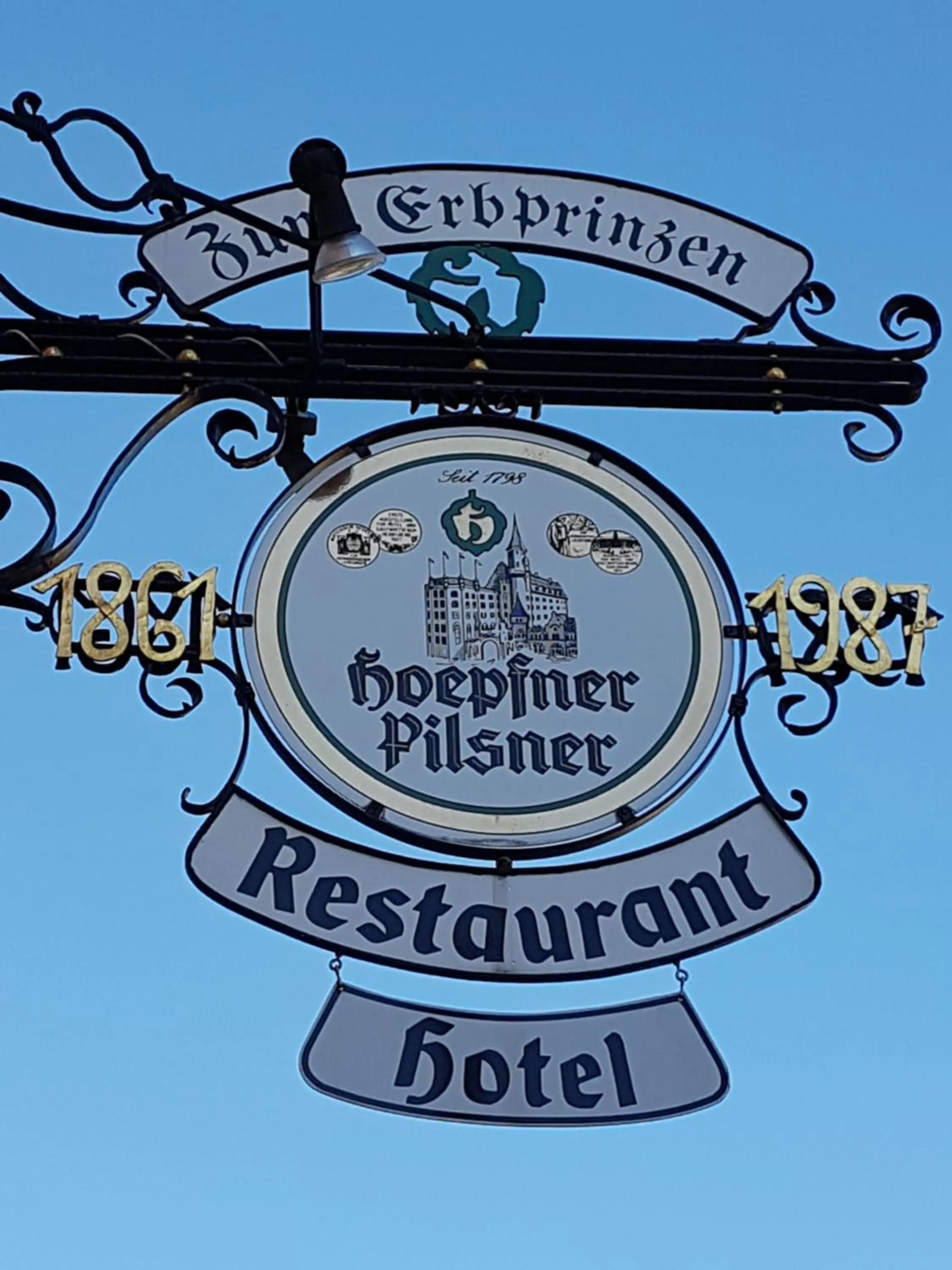 Logo/Certificate/Sign in Hotel Restaurant Erbprinz Walldorf