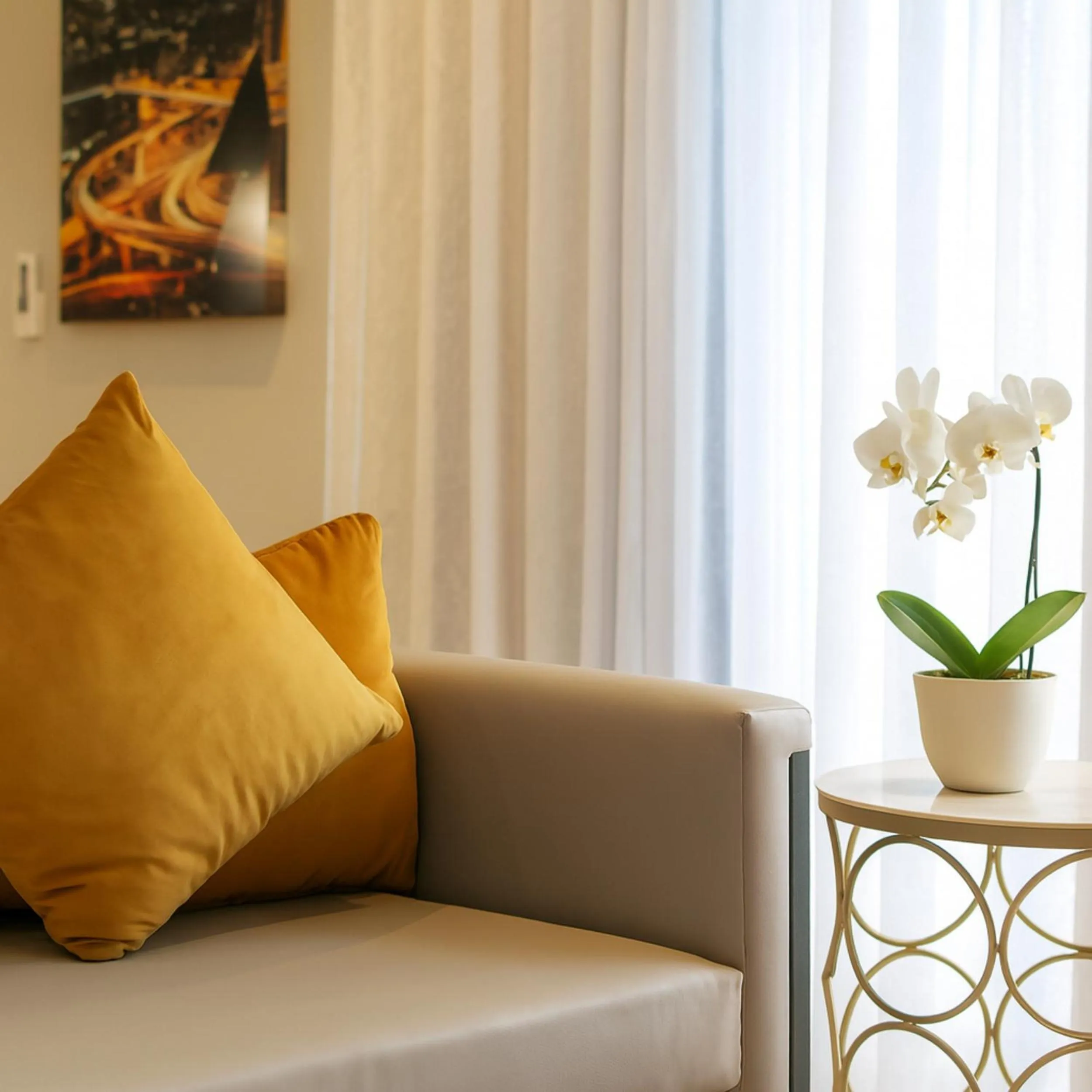 Seating area in The Max Hotel Sandton